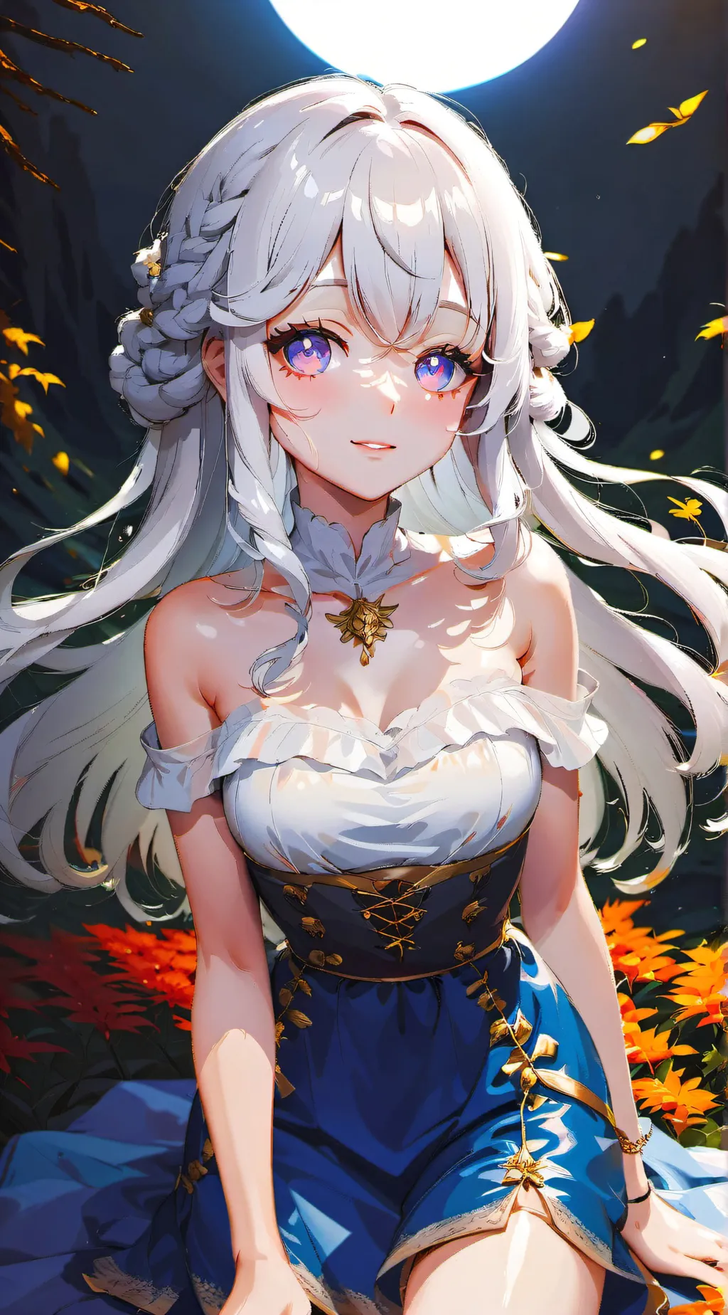 ai character: Aurora Snow background