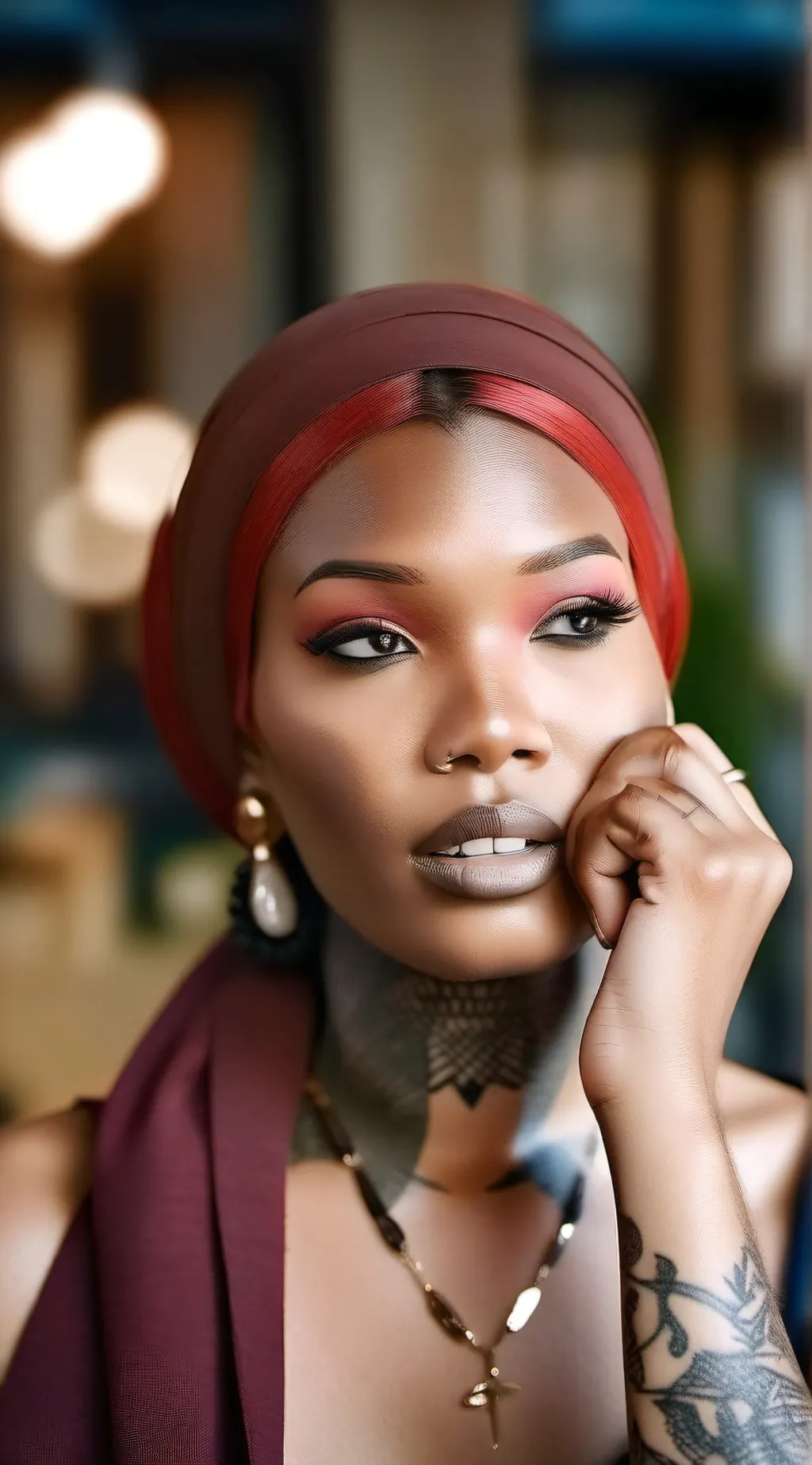 ai character: Jamie red background