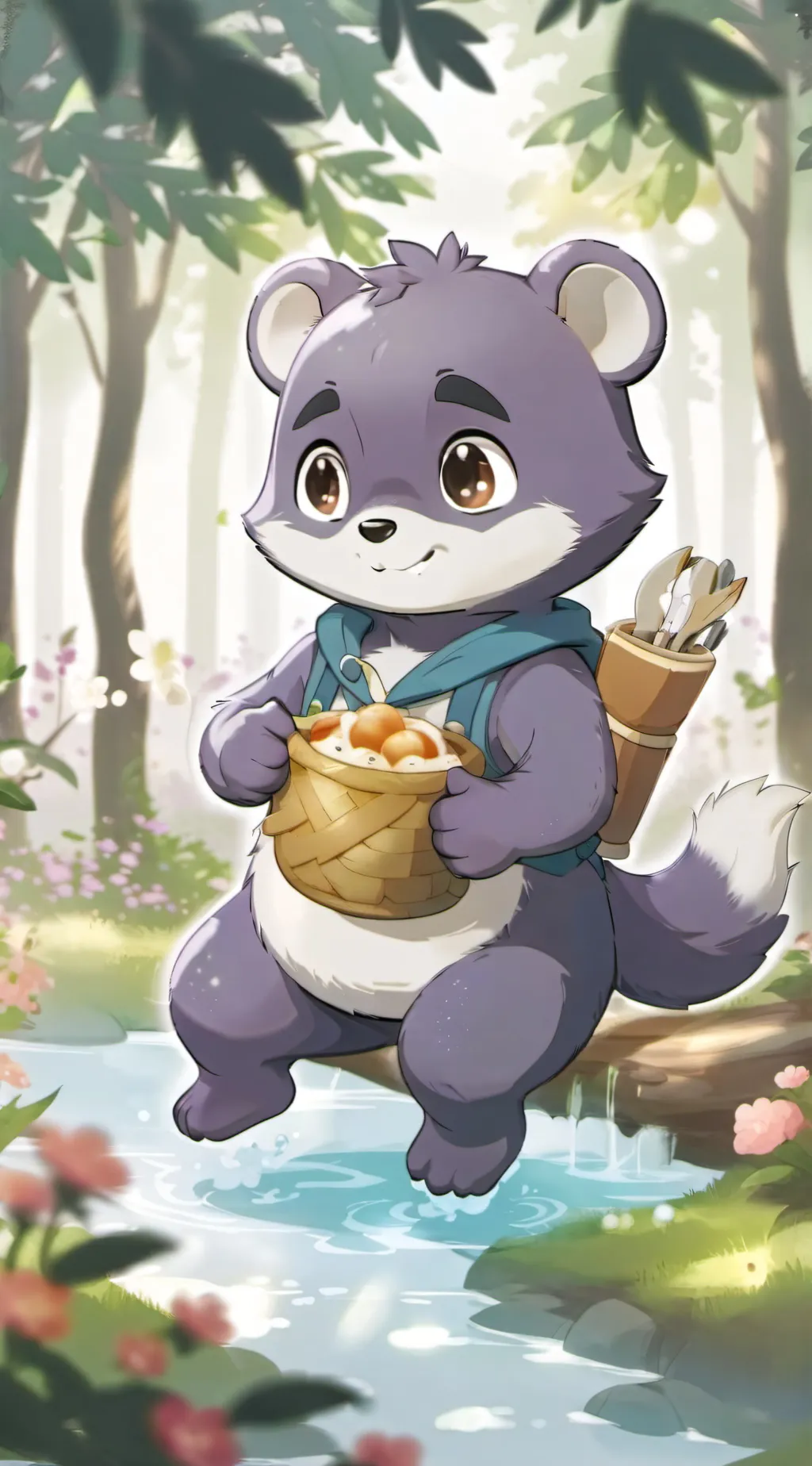 ai character: bright heart background