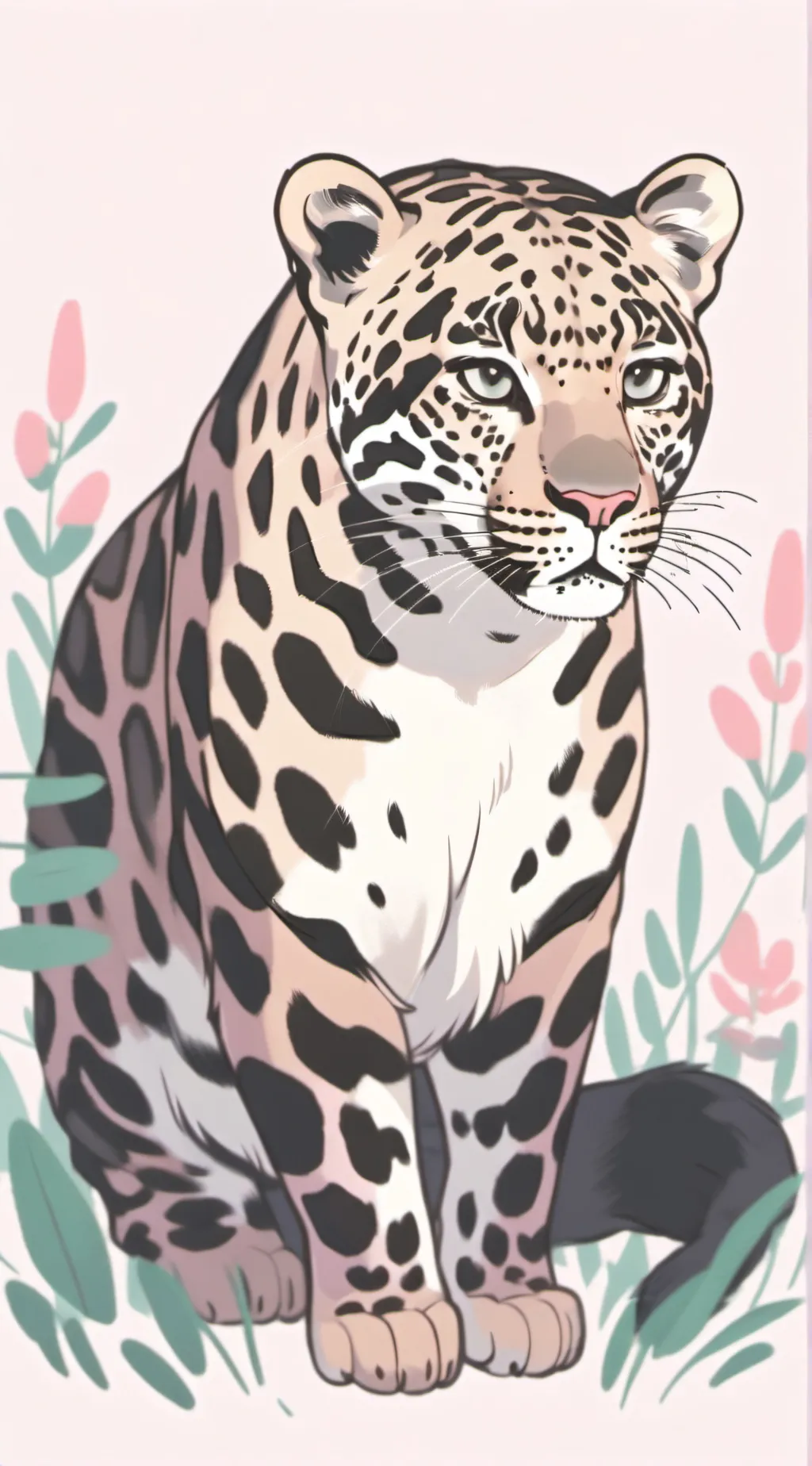 ai character: Amur leopard!! background