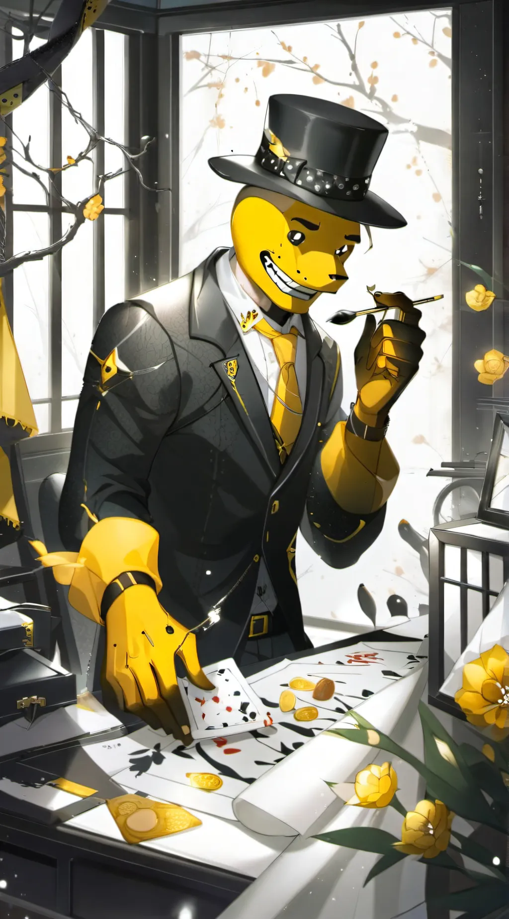 ai character: random background