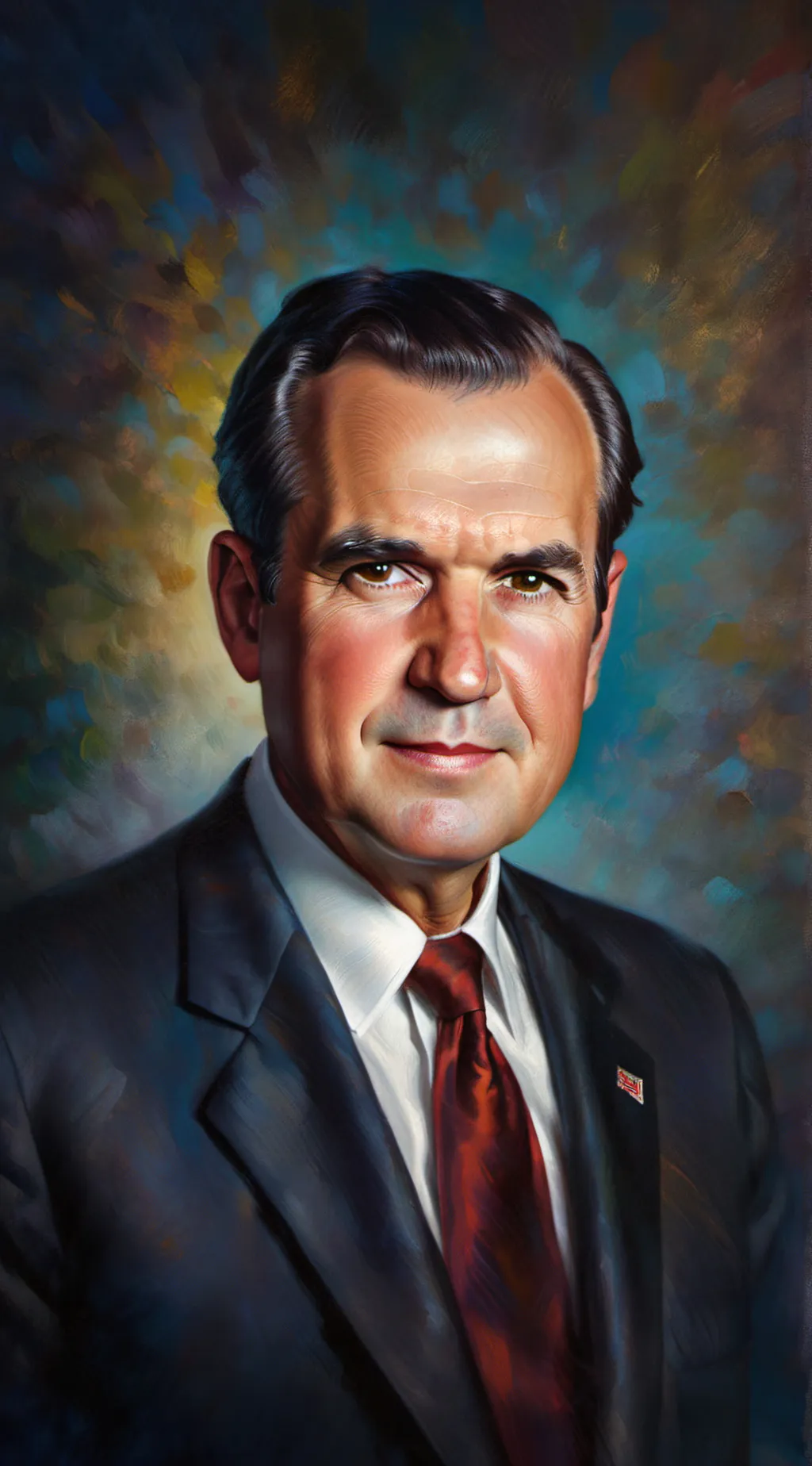 ai character: Richard Nixon  background