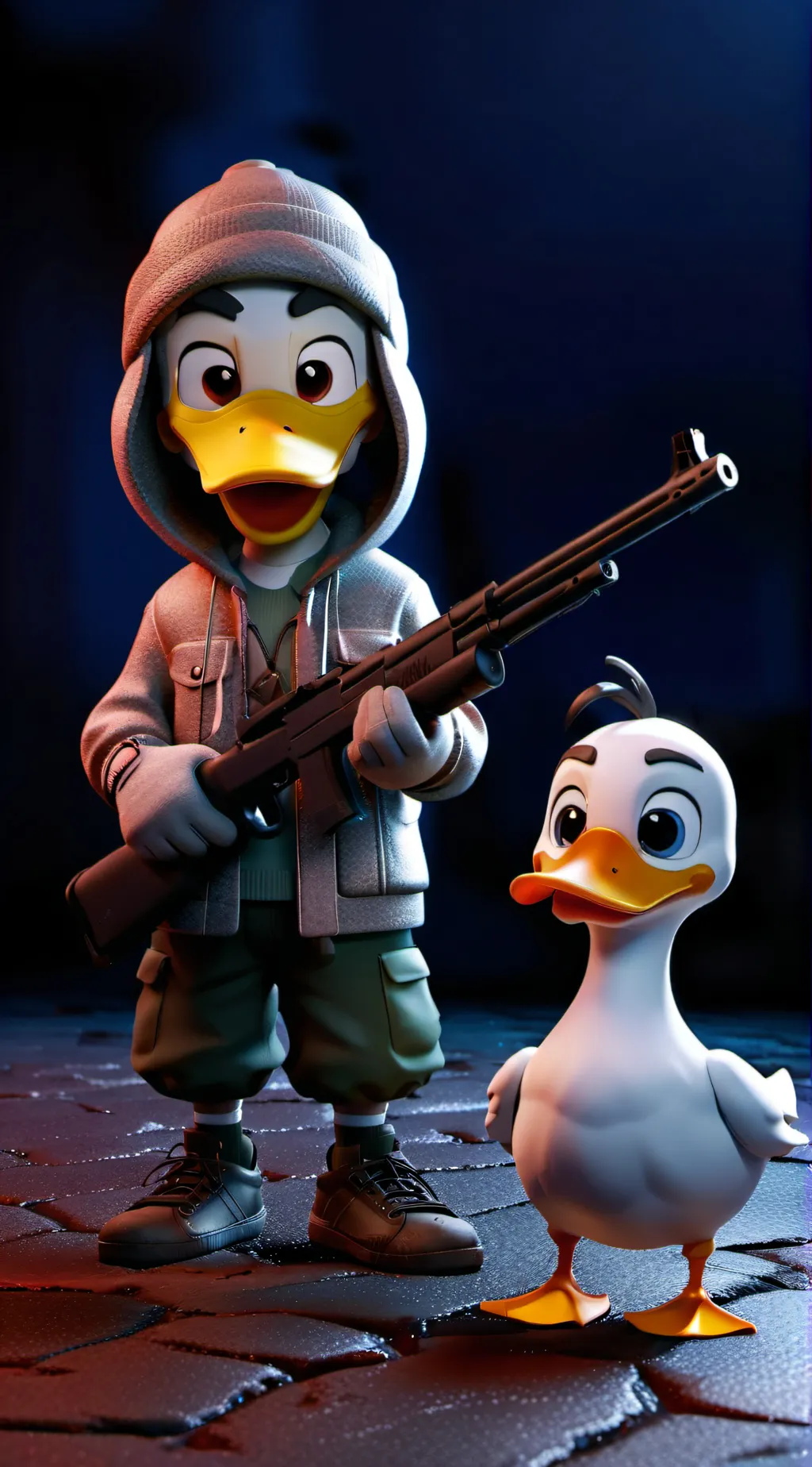 ai character: duck season  background