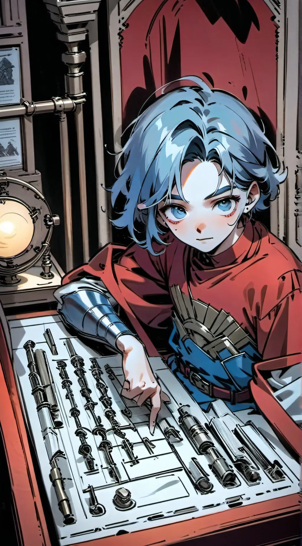 ai character: applestatic background