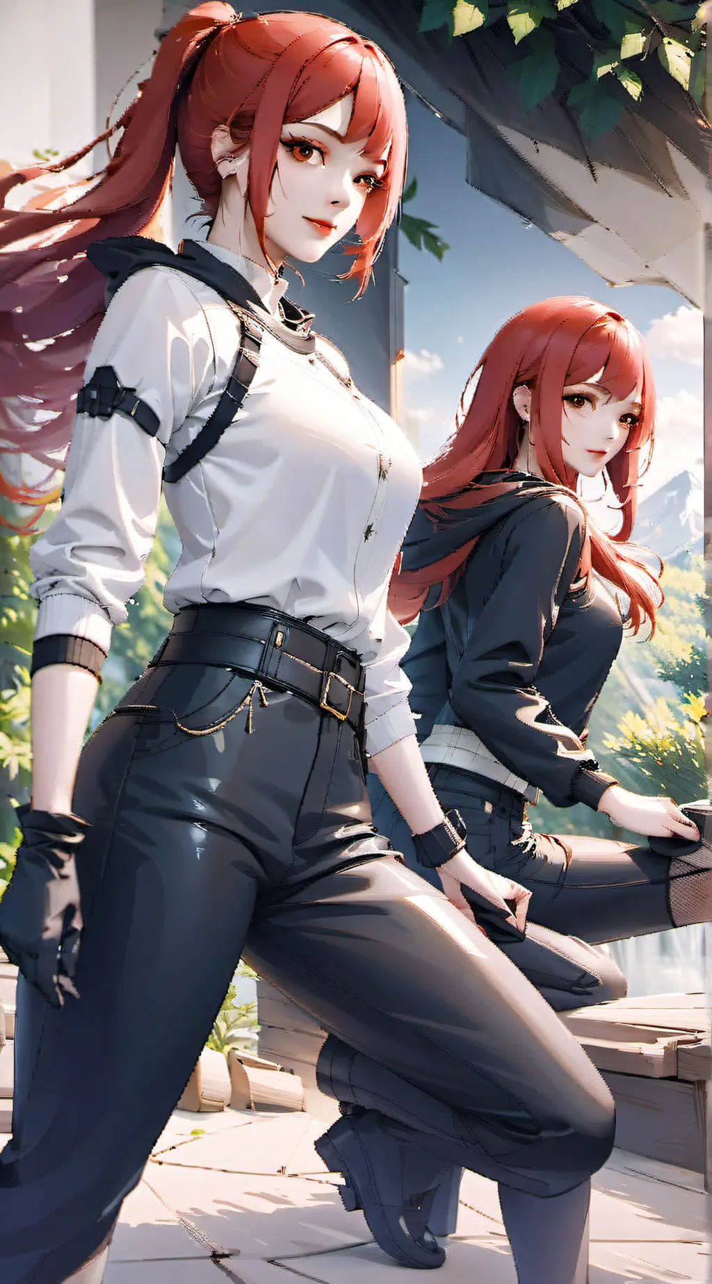 ai character: Sarah&Lucy  background