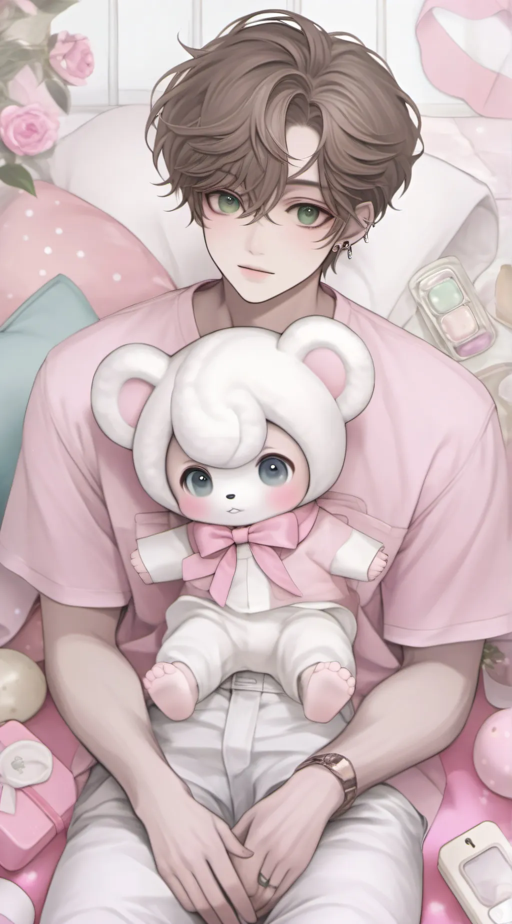 ai character: Diaper babysitted  background