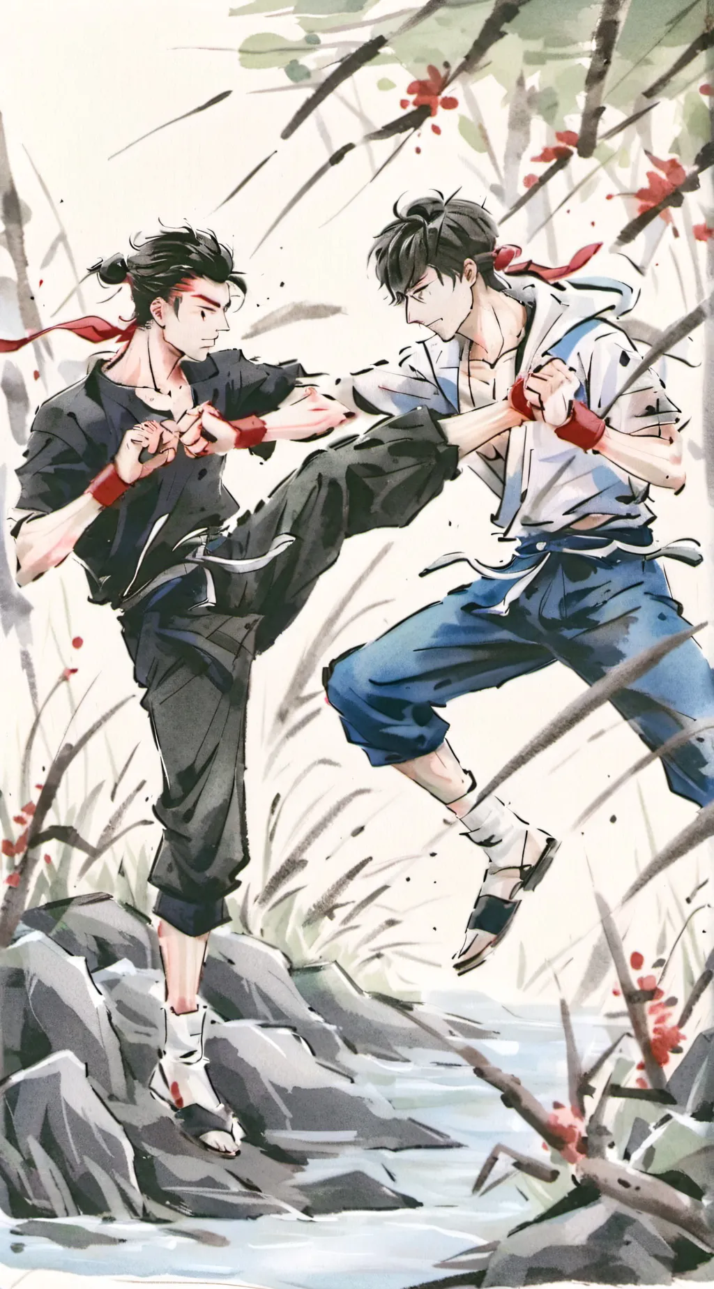 ai character: Luke and Zack background