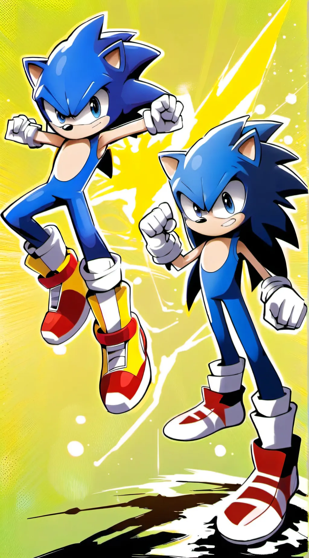 ai character: Double boost sonic background