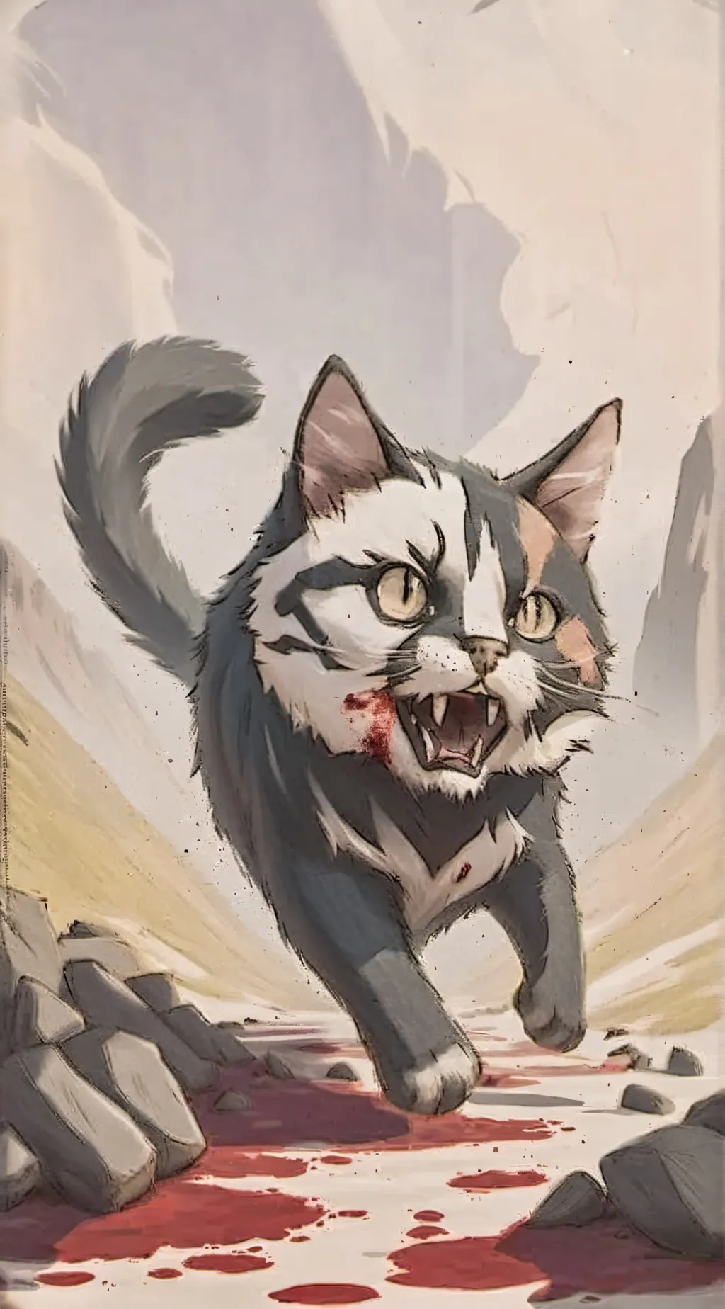 ai character: red claw background