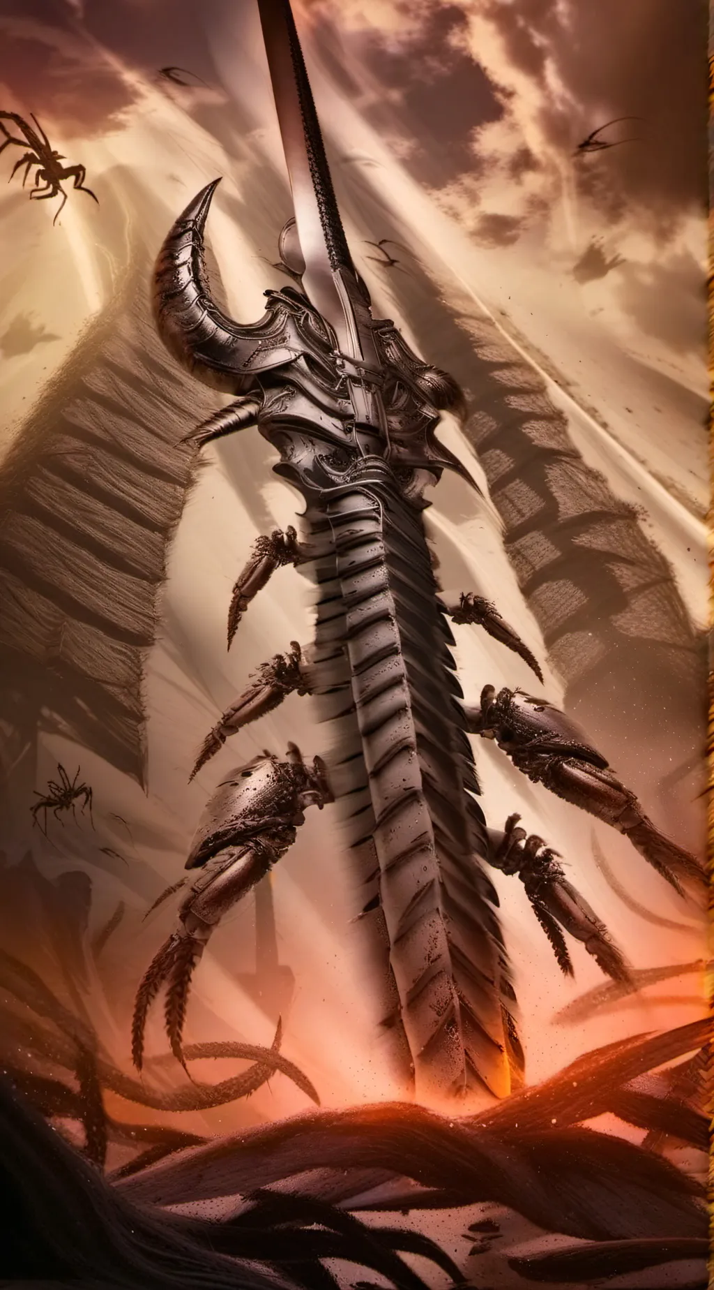 ai character: centepiede background