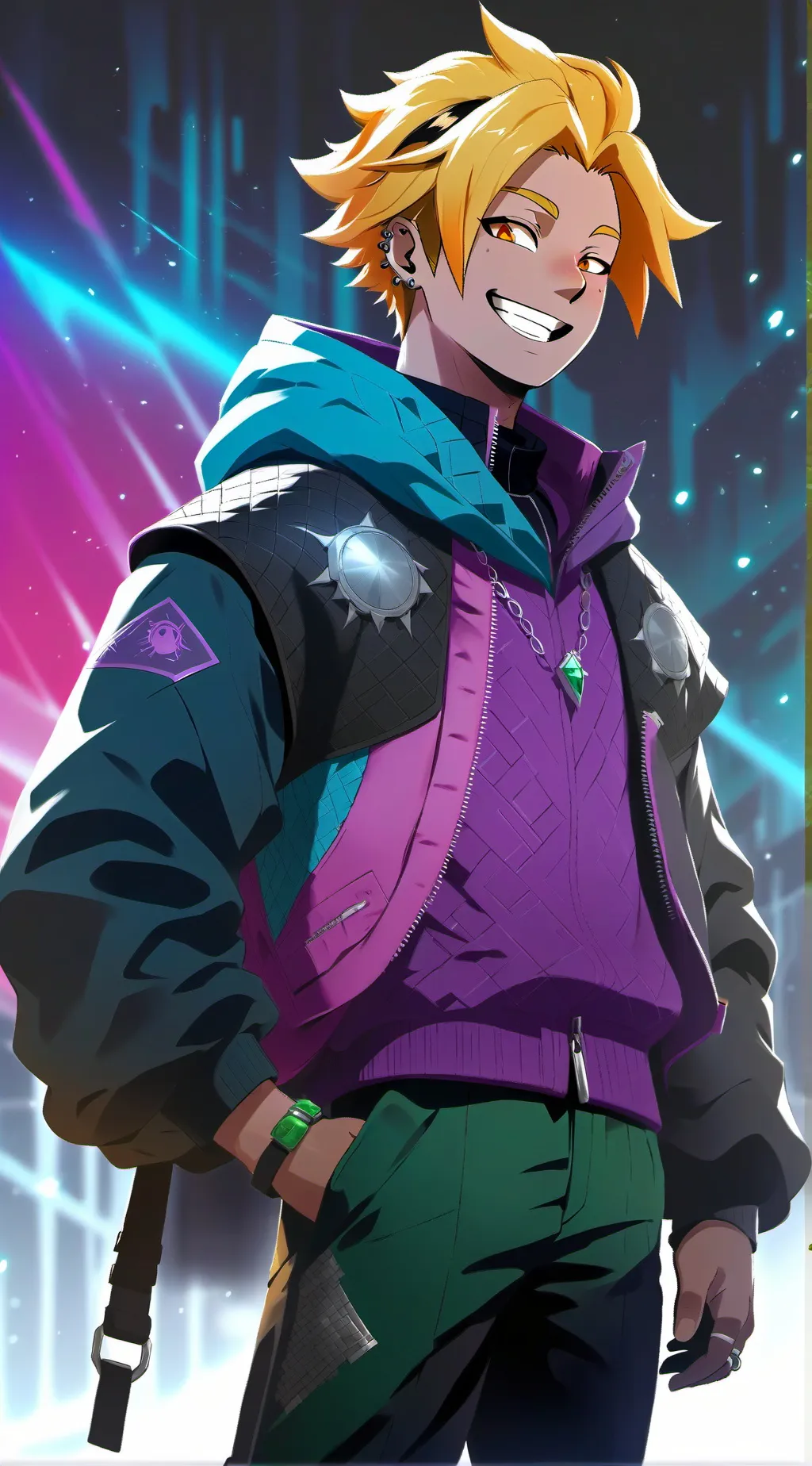 ai character: denki kaminari background