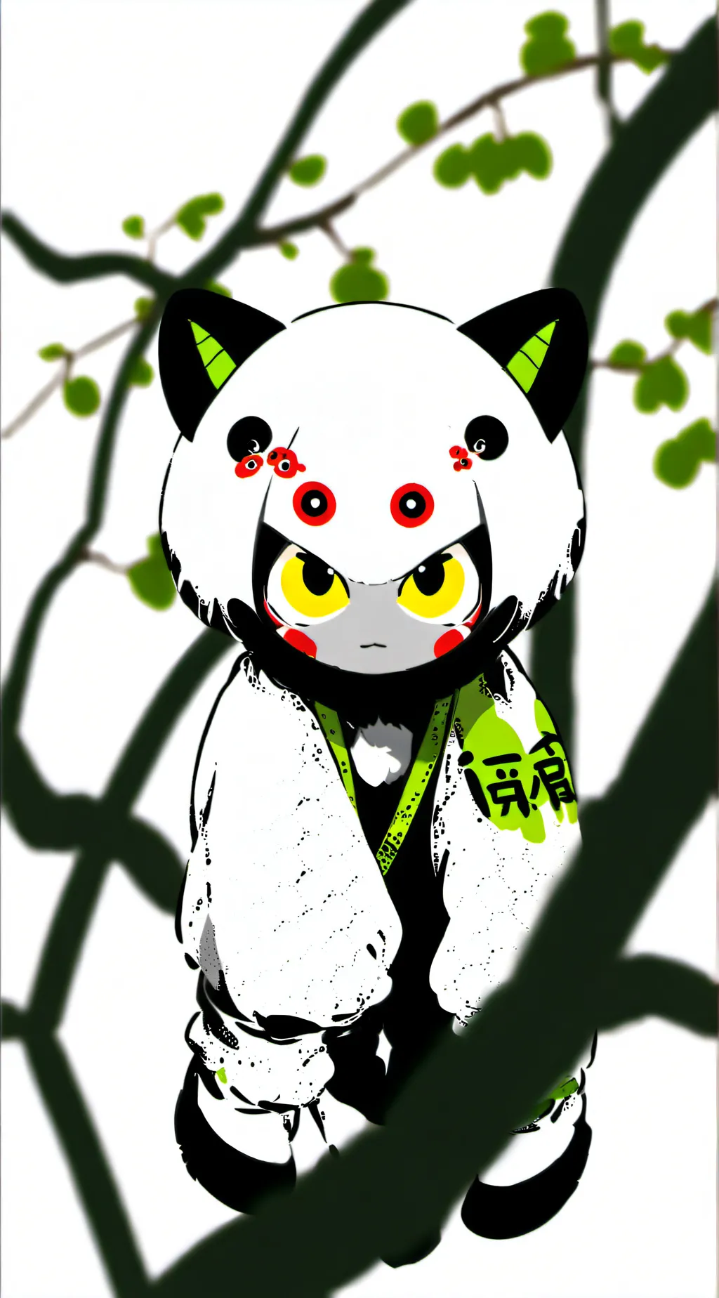 ai character: Fuzzy! A human! background