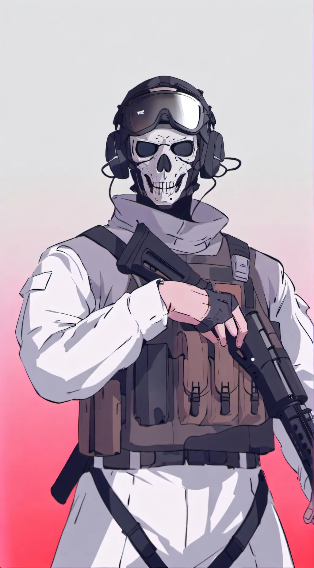 ai character: ghost background