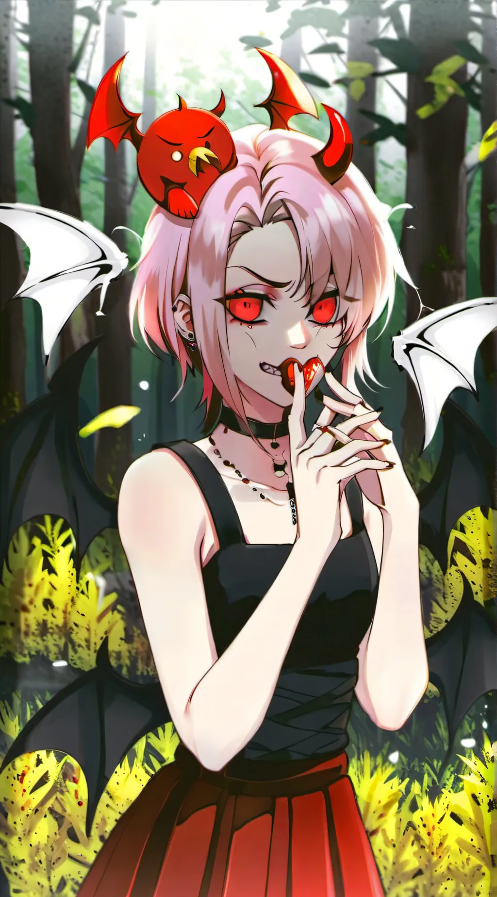 ai character: emo charlie  background