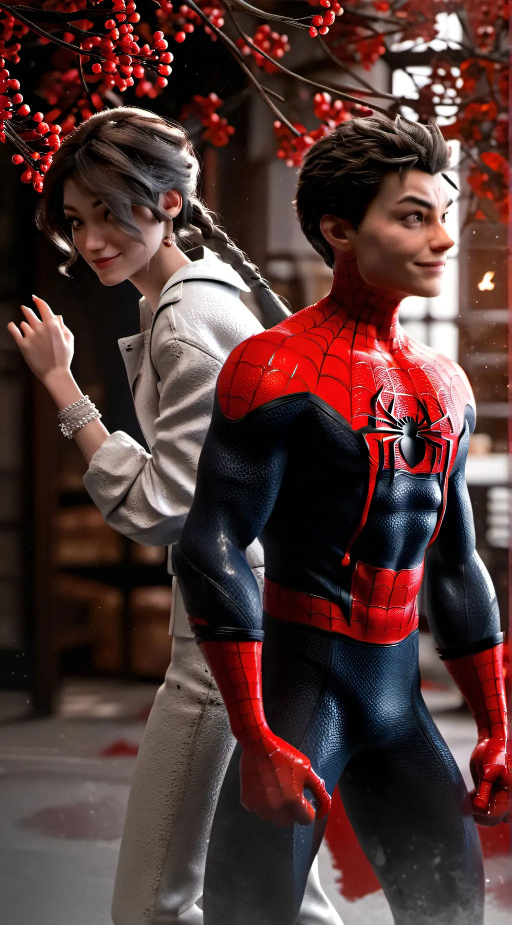 ai character: Spideychelle  background