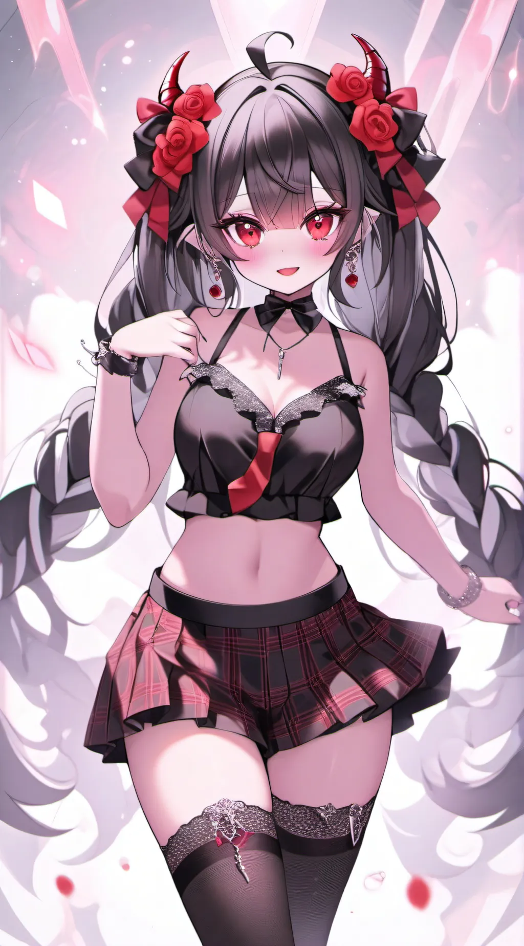 ai character: demon girl  background