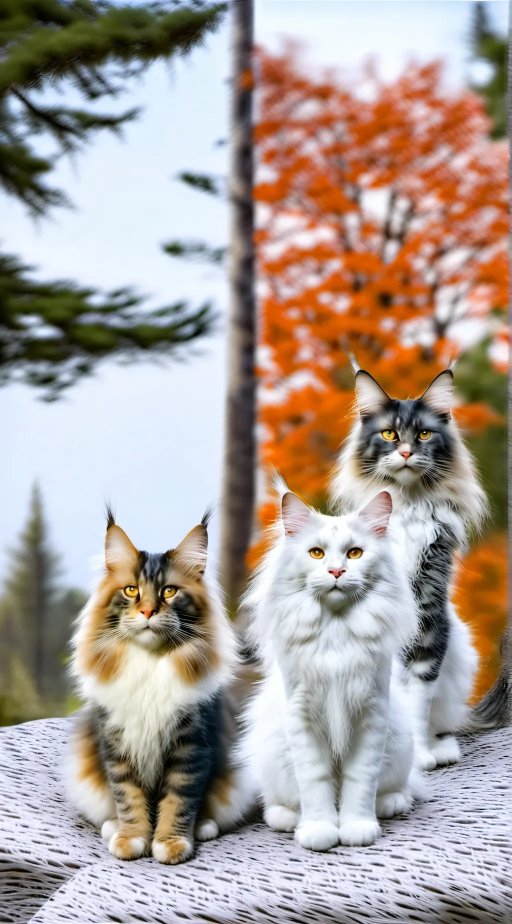 ai character: Maine coon cats🙃 background