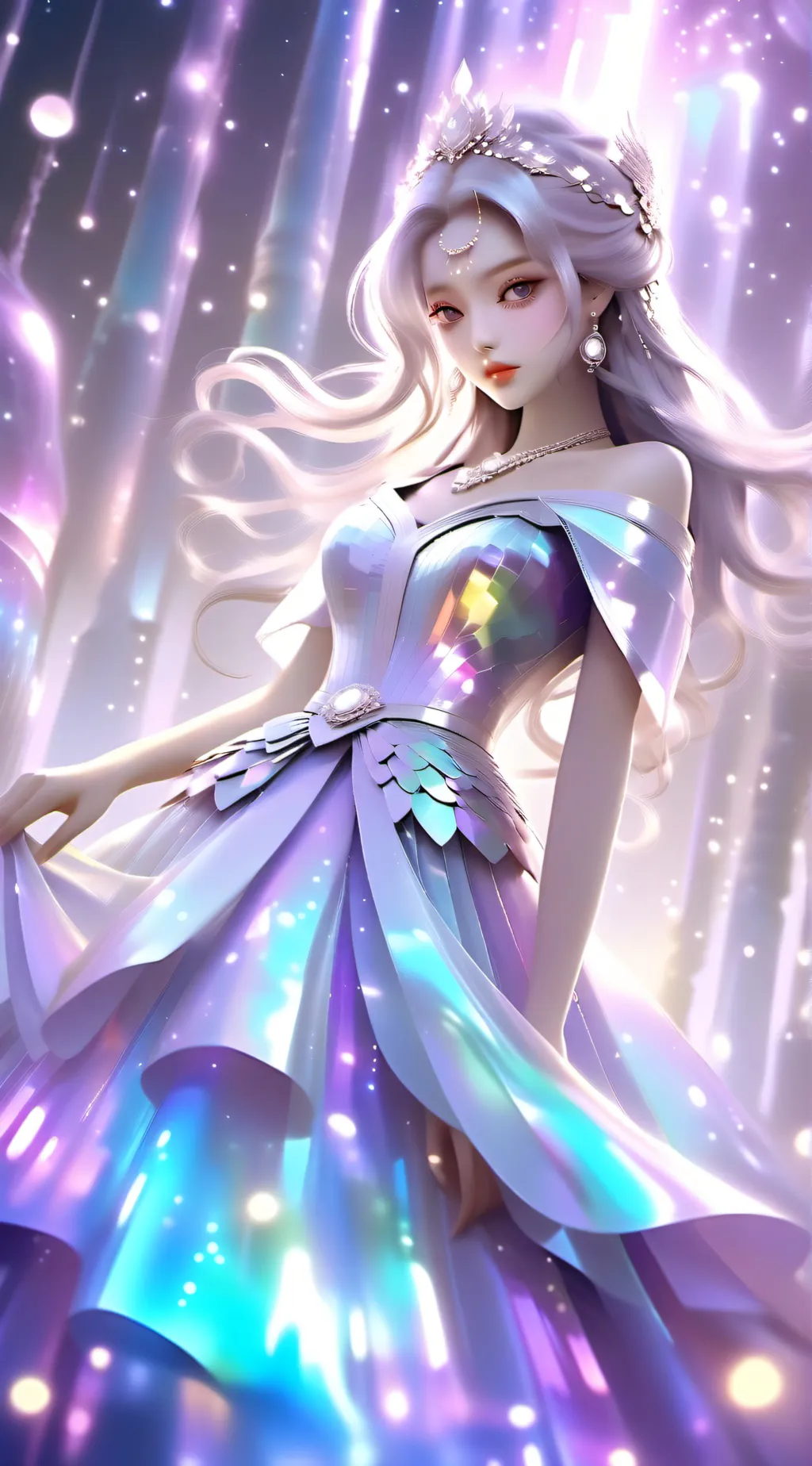 ai character: Snow background