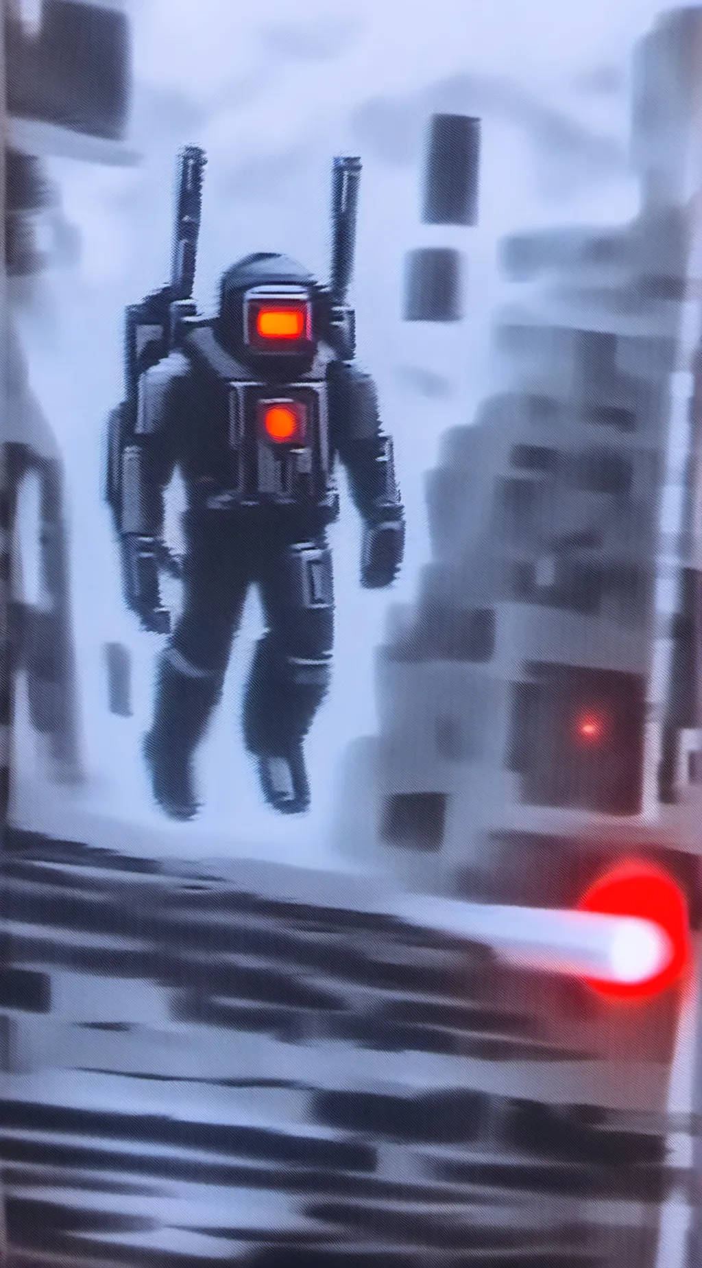 ai character: Titan speaker man  background