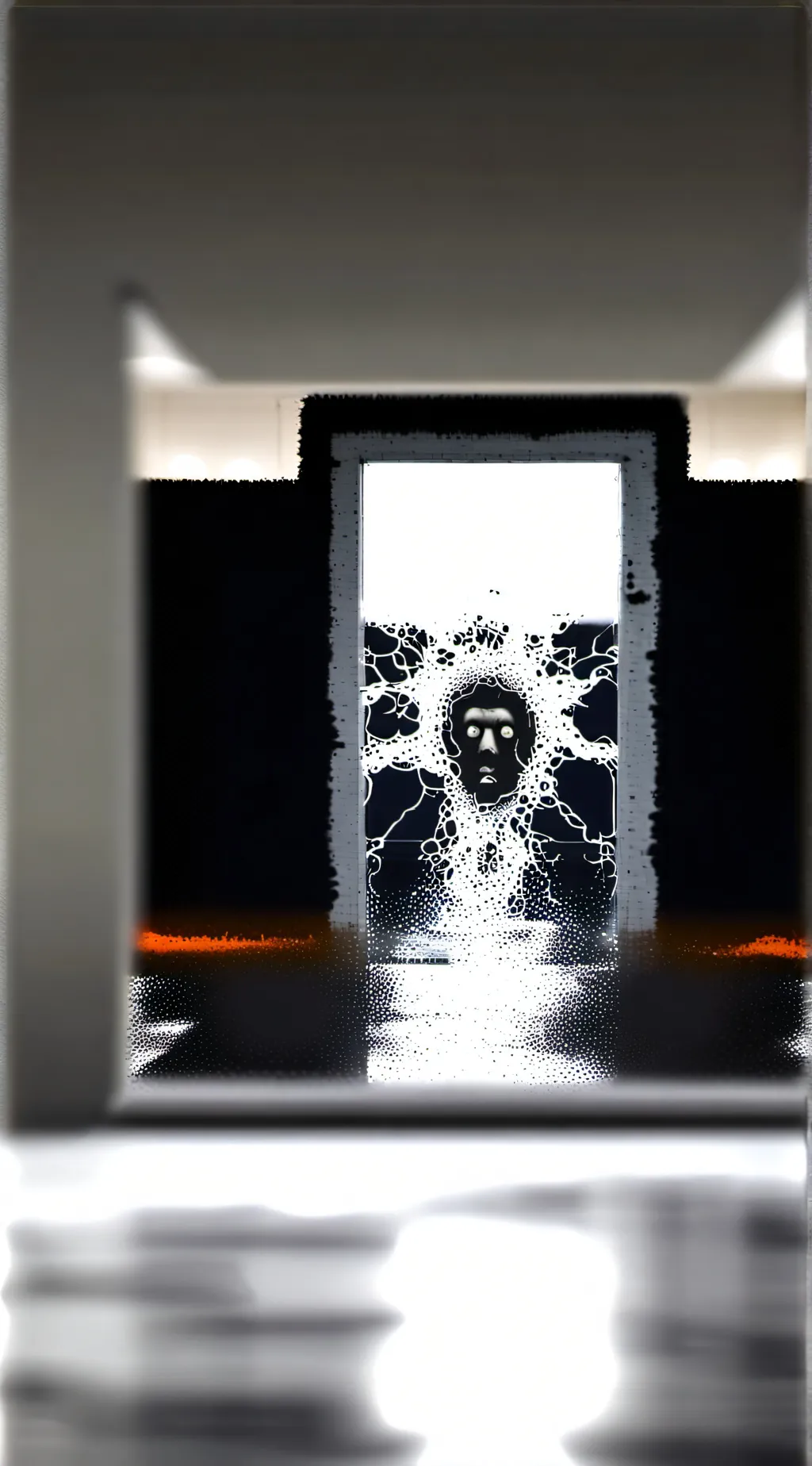 ai character: creepy face background