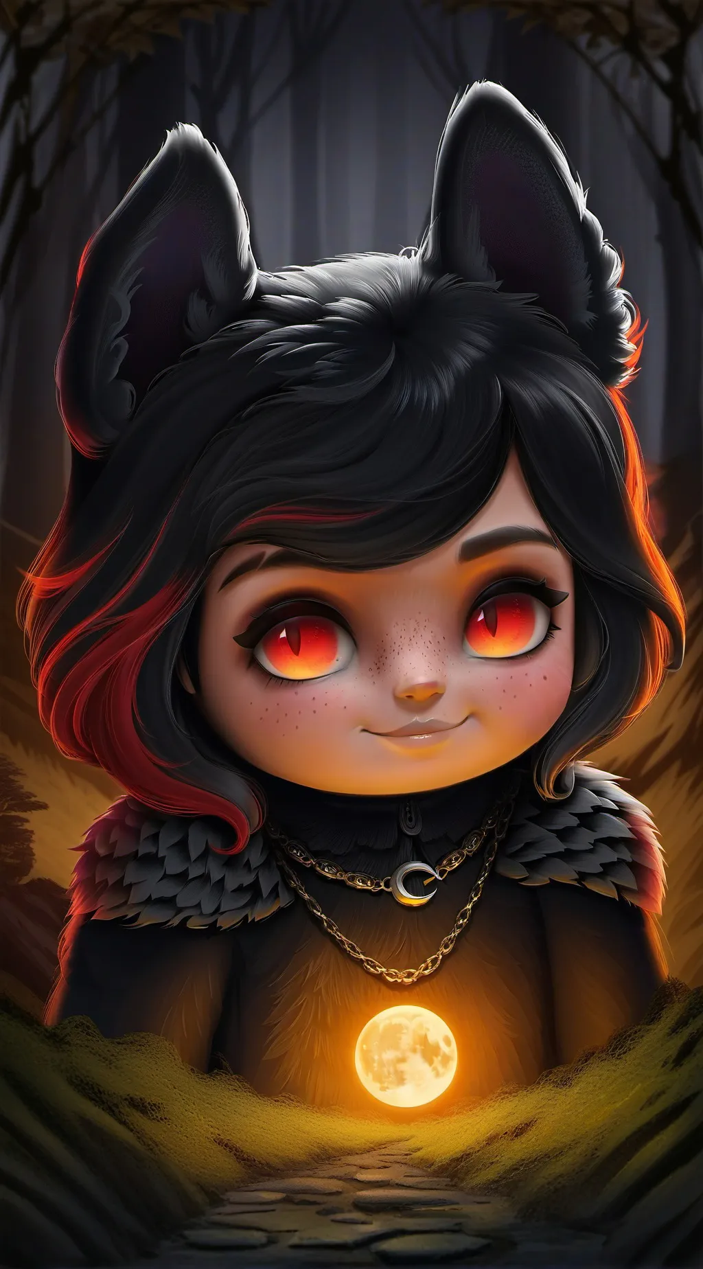 ai character: Luna background