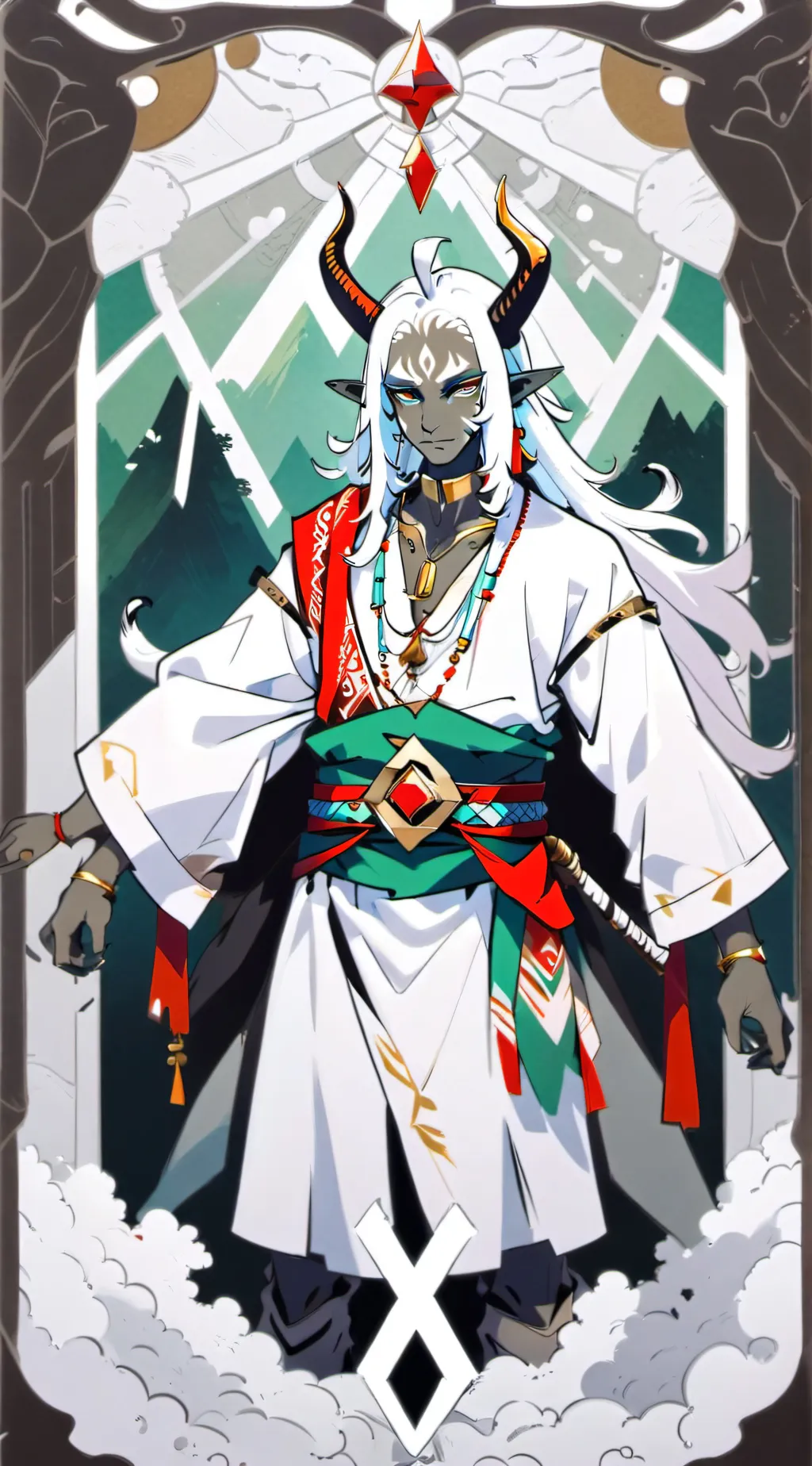 ai character: king rauru  background