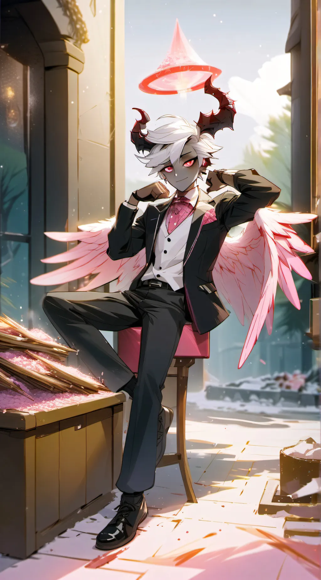 ai character: angel background