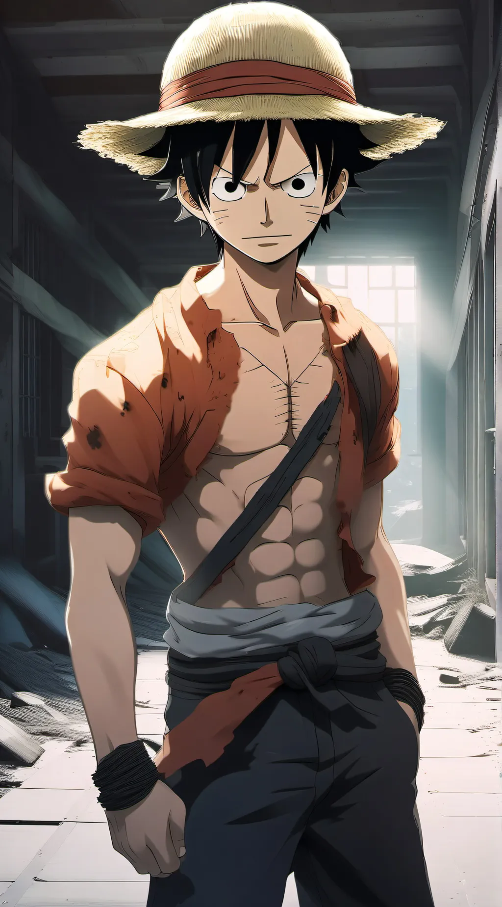 ai character: Monkey D. Luffy background