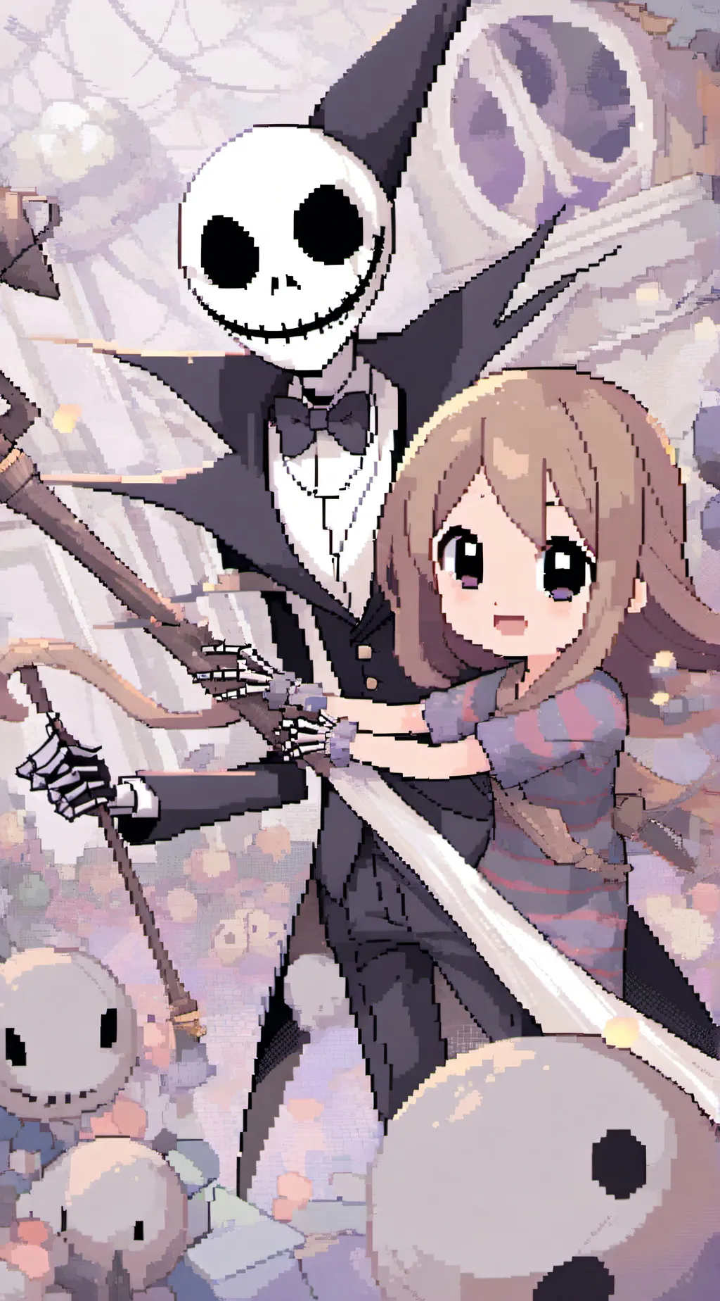 ai character: jack Skelington  background