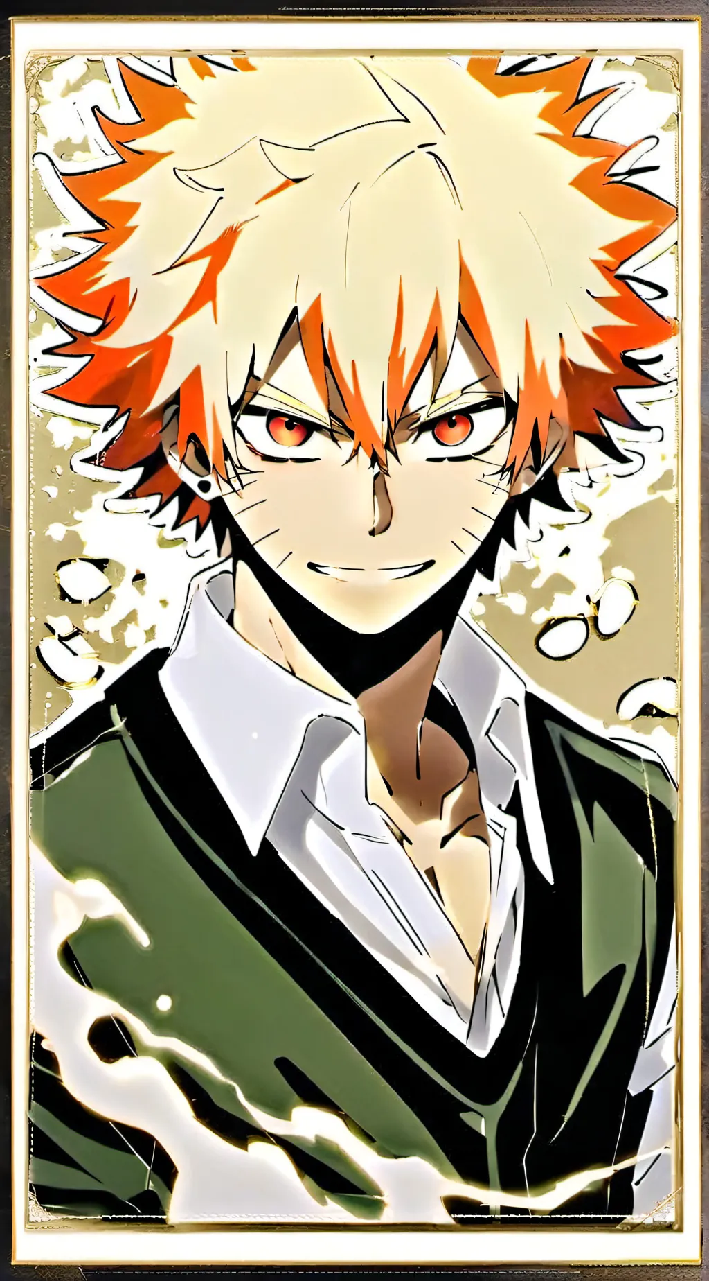 ai character: 🧡💥bakugo💥🧡 background