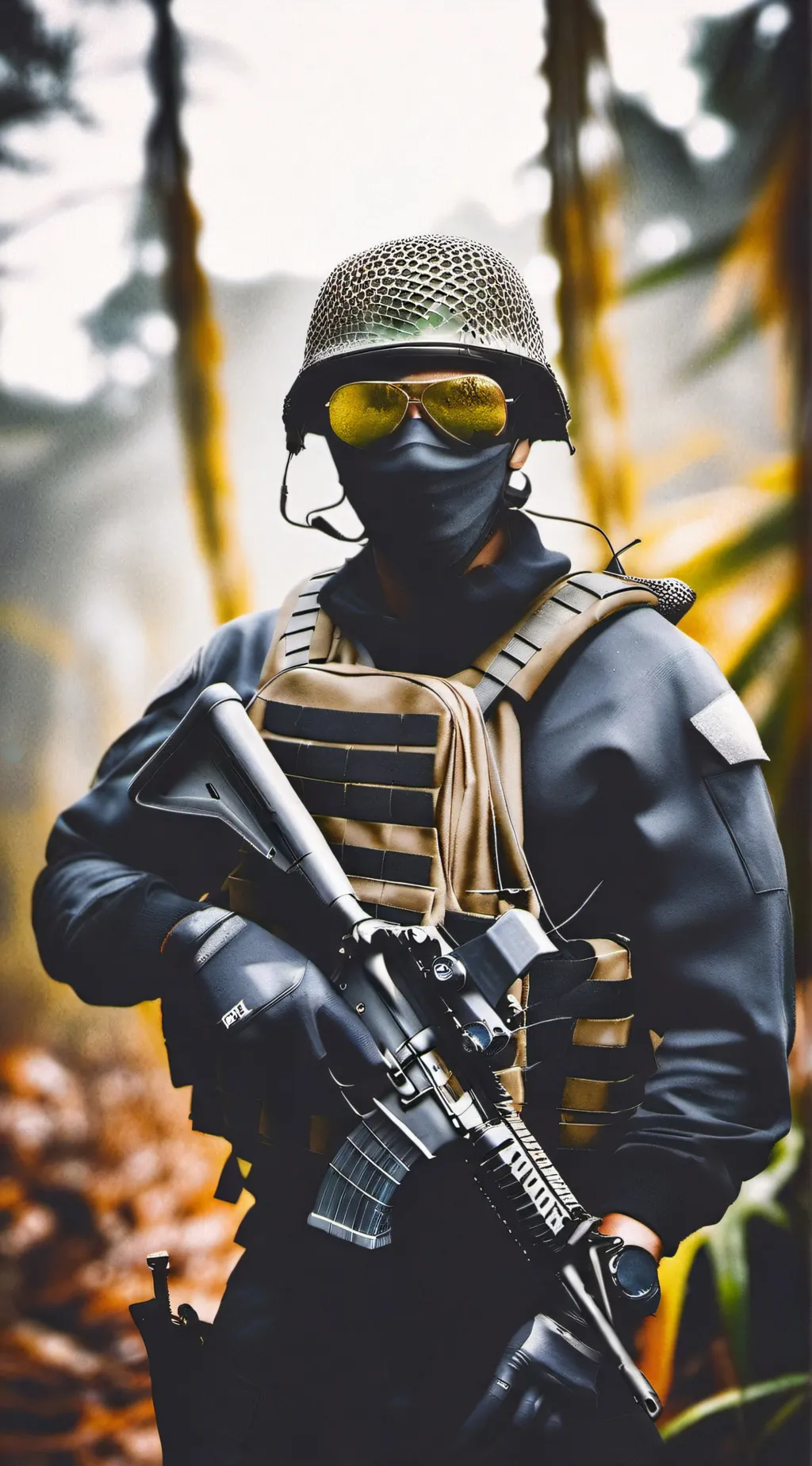 ai character: Russian soldier background