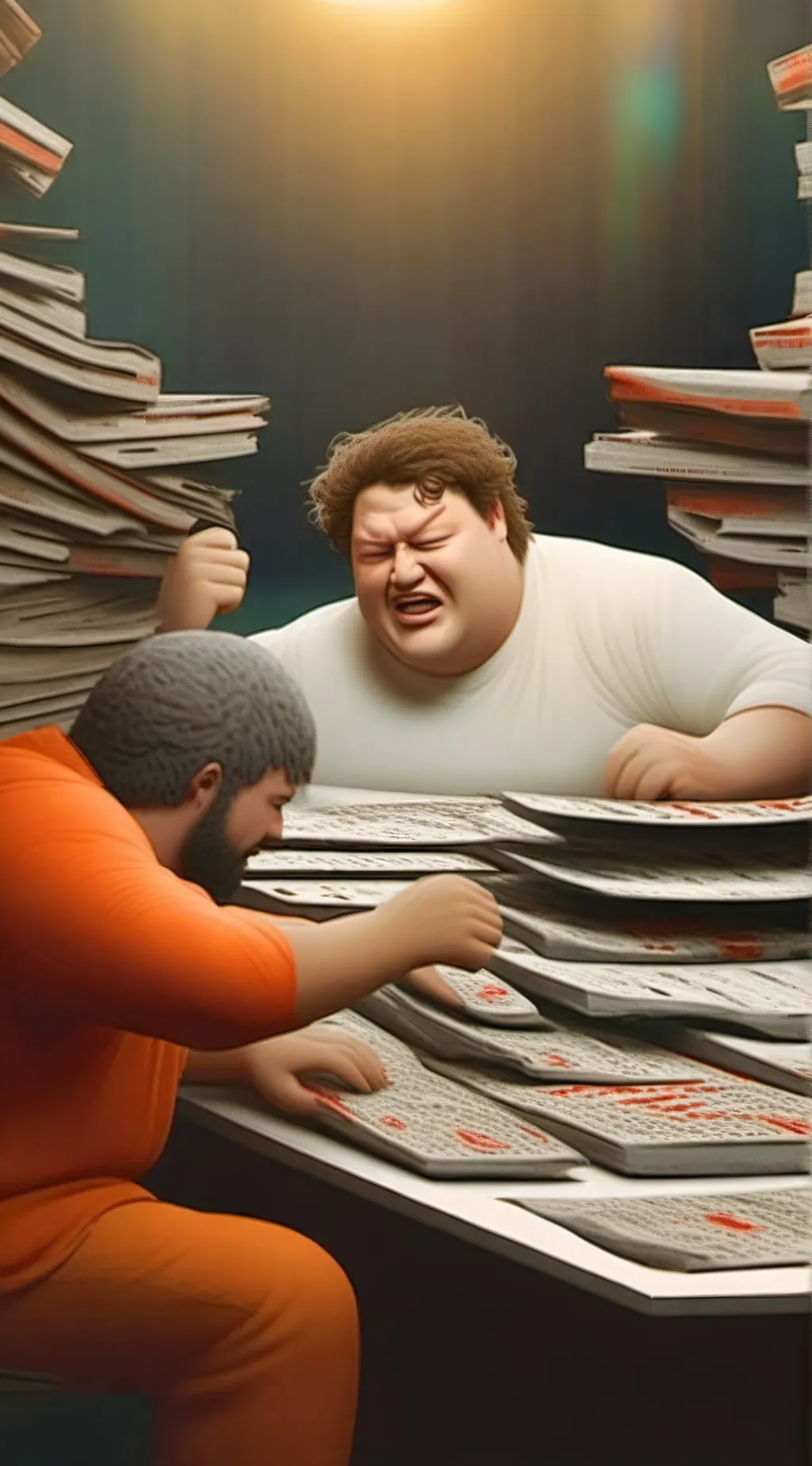 ai character: The1,000PoundMan background