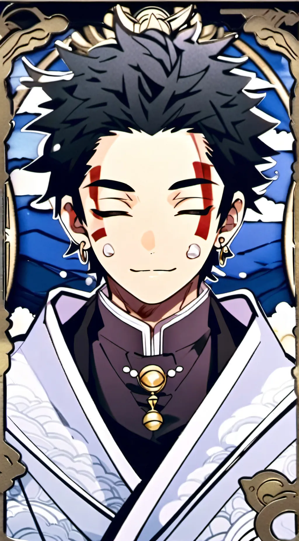 ai character: Gyomei funeral.. background