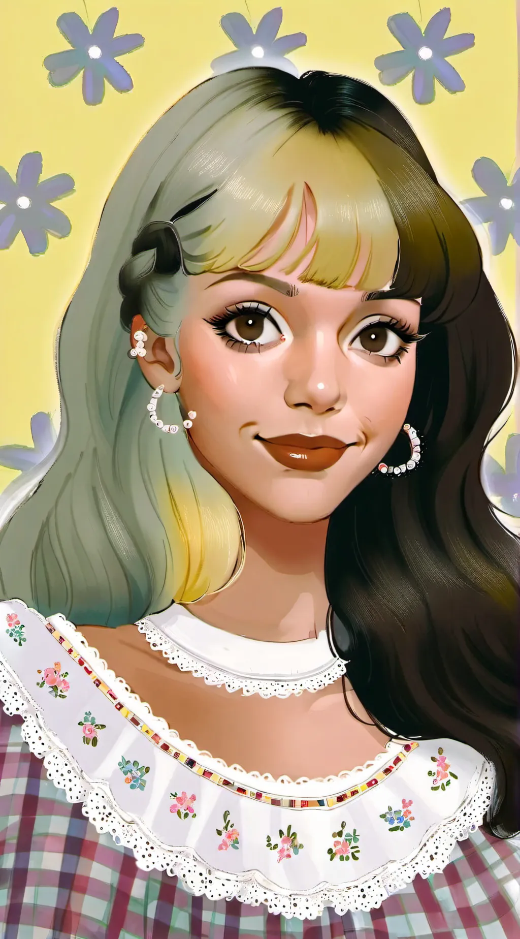 ai character: Melanie Martinez  background