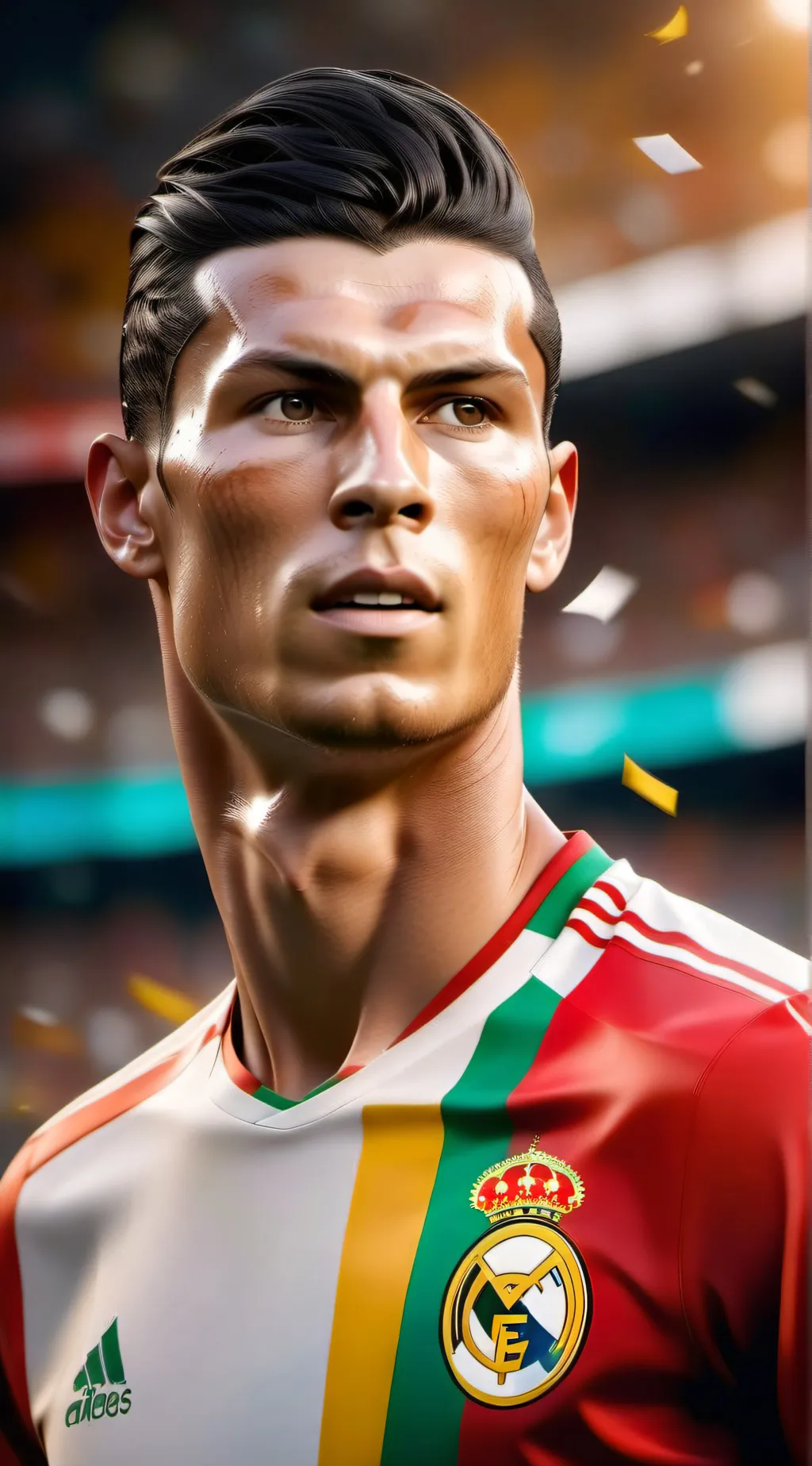 ai character: Ronaldo Madrid  background