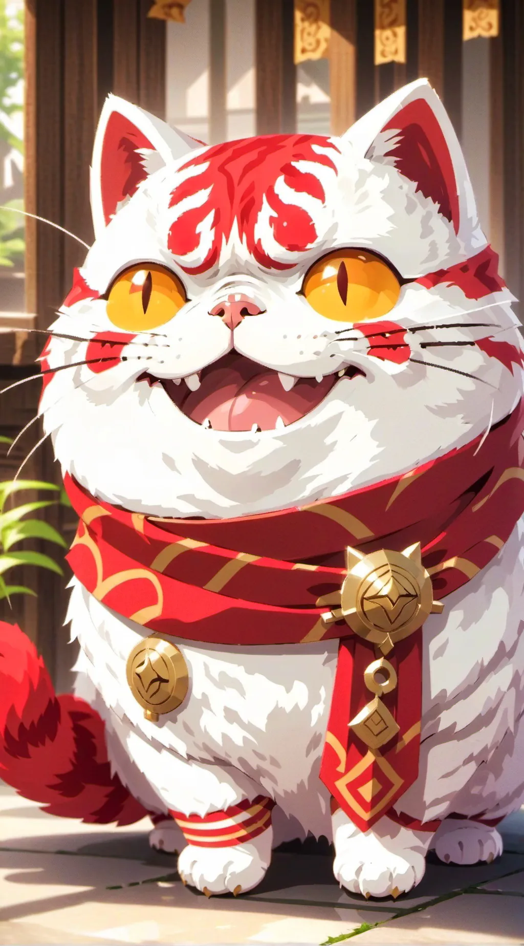 ai character: FAT CAT DRINKIBG  background