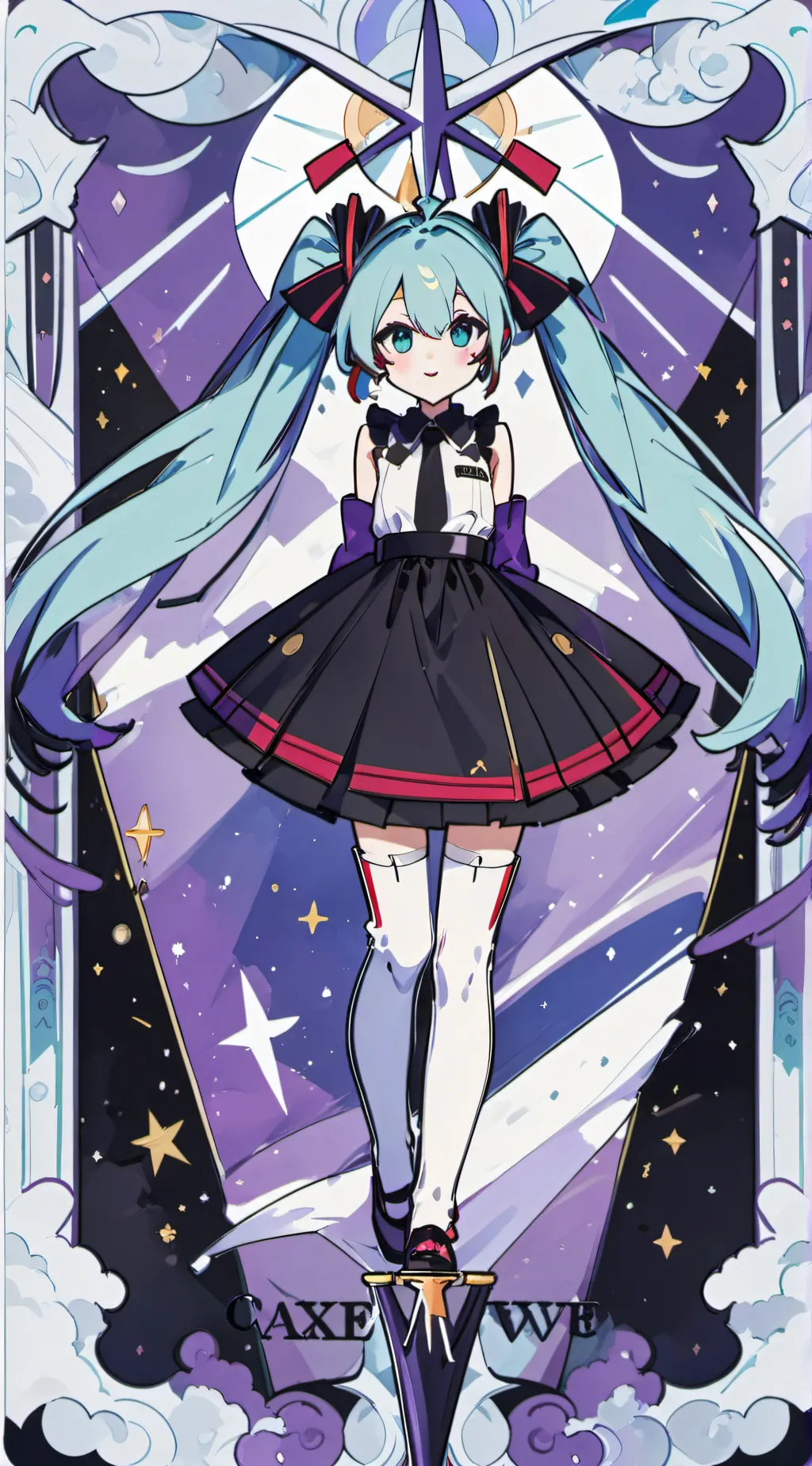ai character: H. Miku background