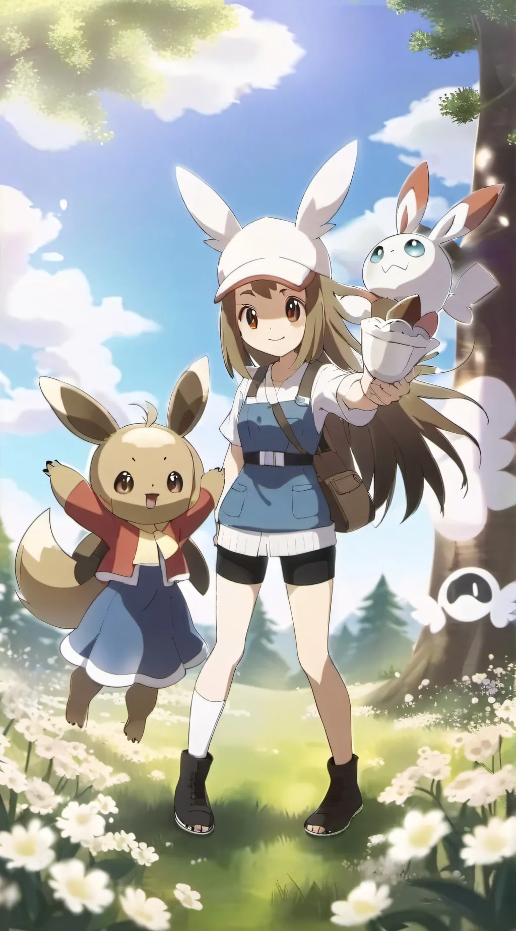 ai character: eevee background