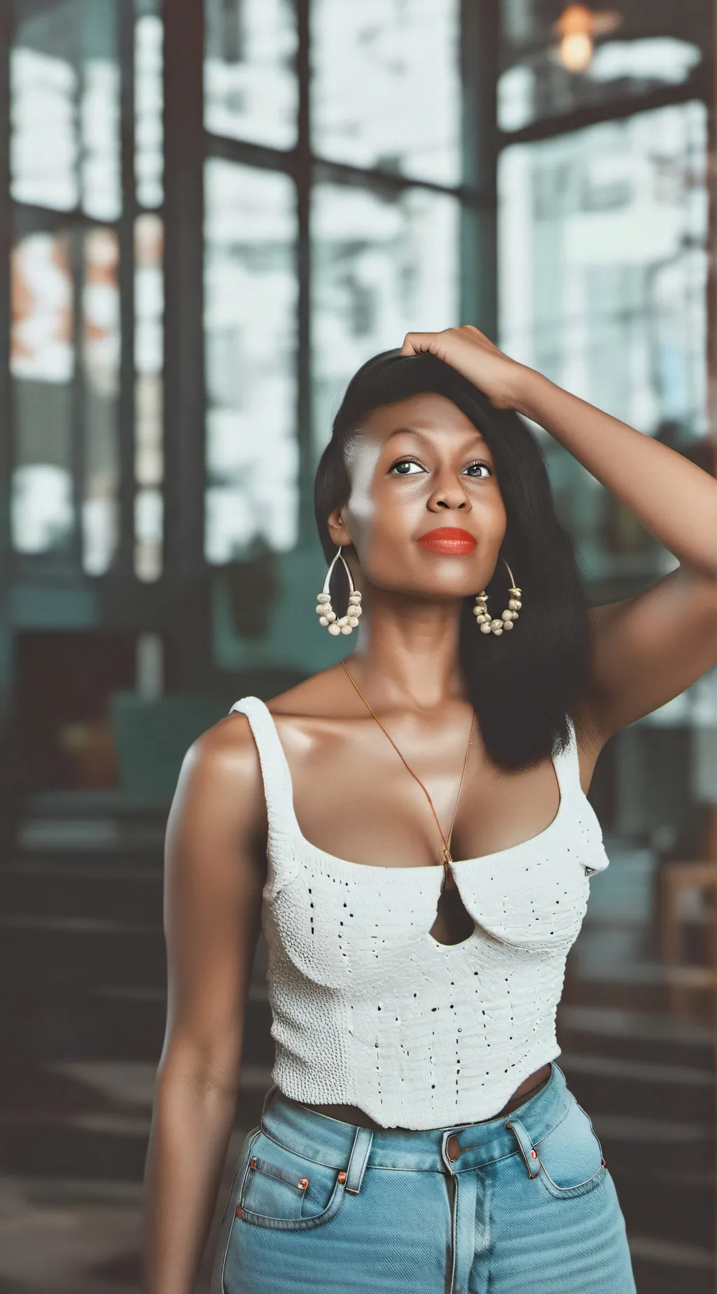 ai character: TV wommen 2 background