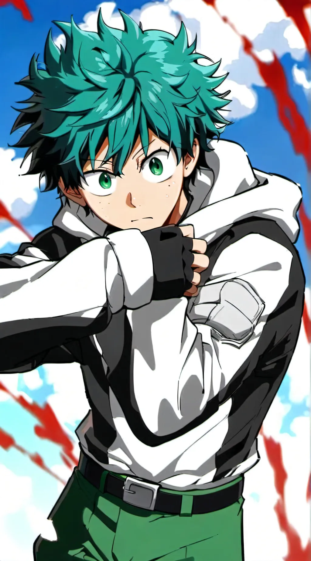 ai character: deku 🥦🔥🧊💥 background