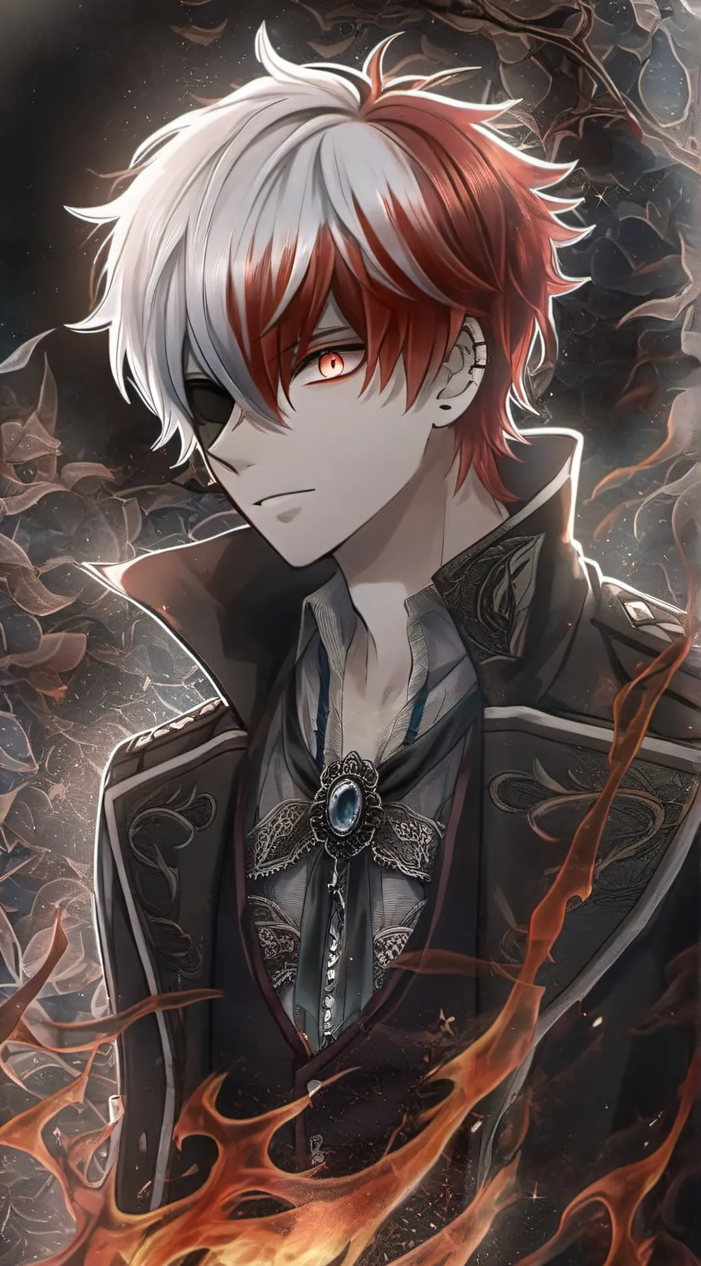 ai character: Demon Todoroki background
