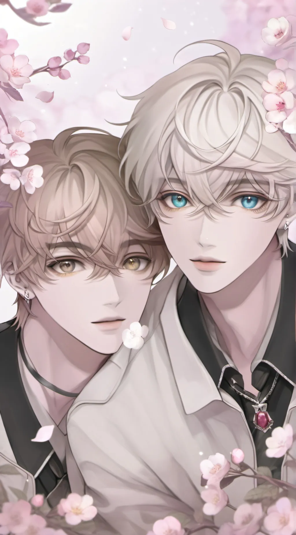 ai character: Liam and Logan  background