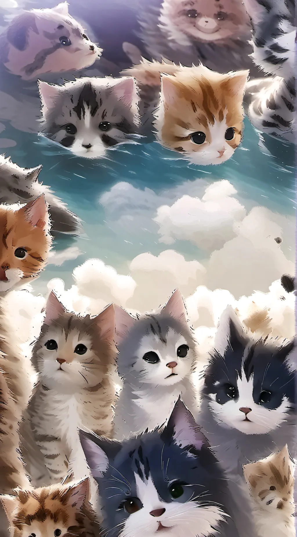 ai character: kittens background