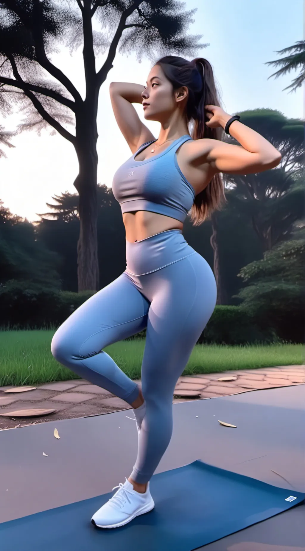 ai character: miss Circle background