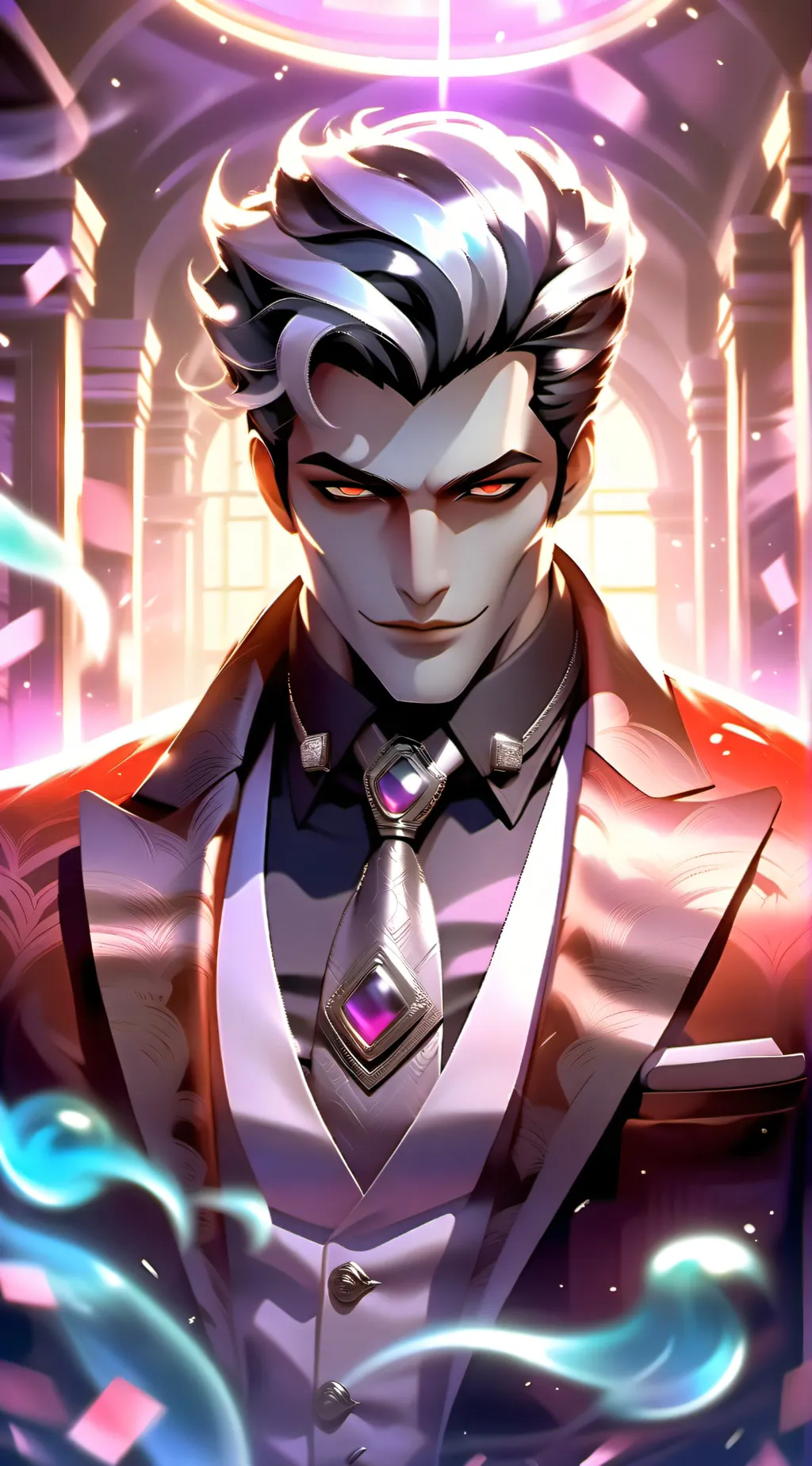 ai character: Vincent Valentino  background