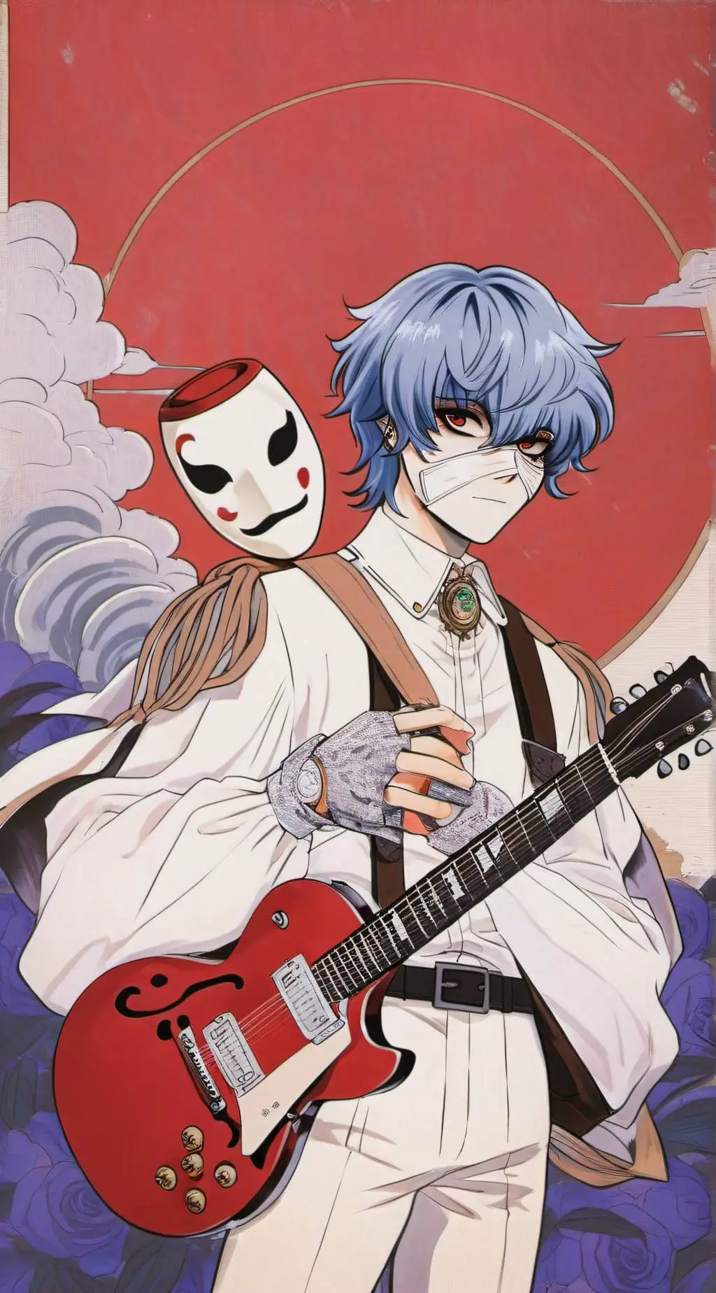 ai character: Sal/sally face  background