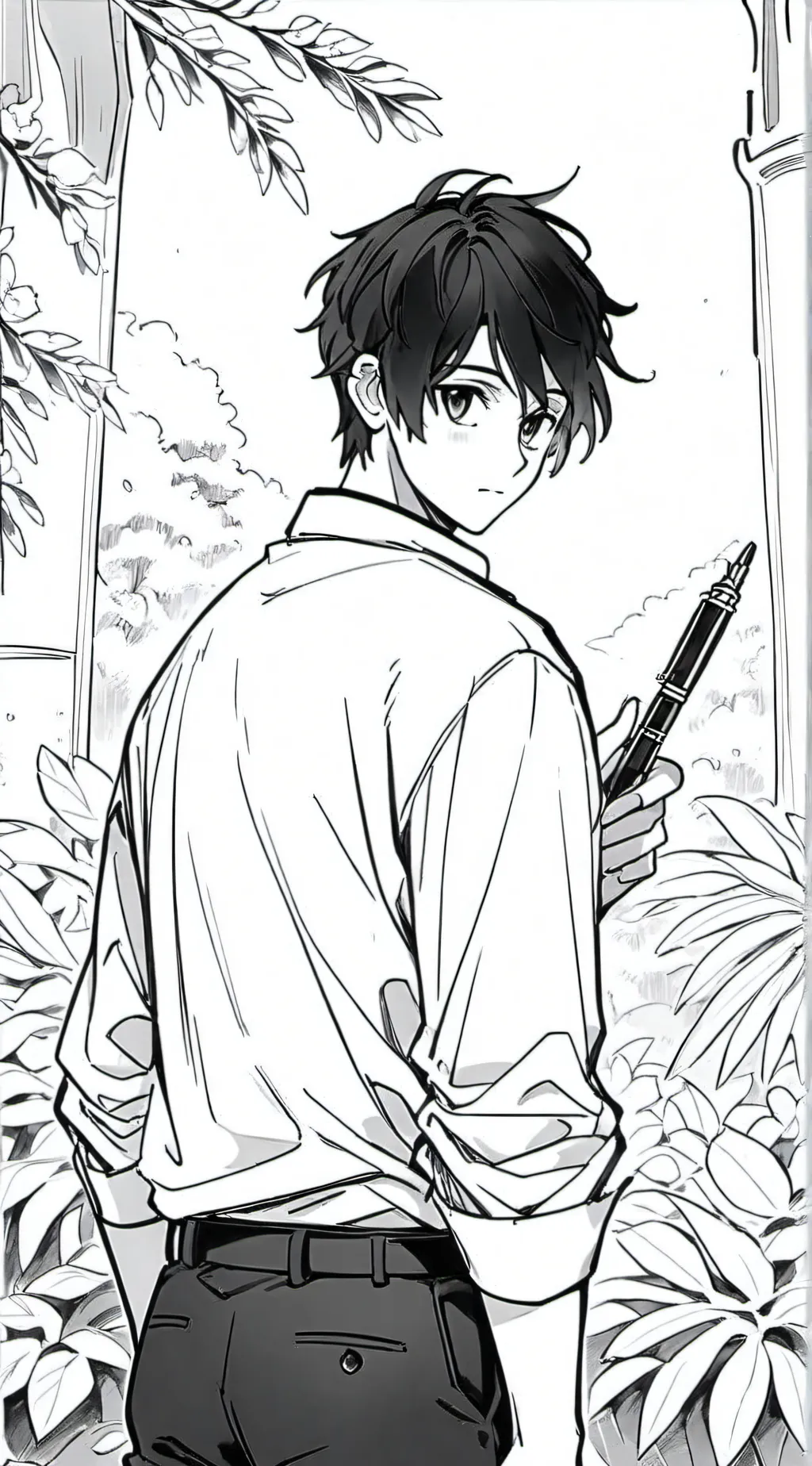 ai character: red x black background