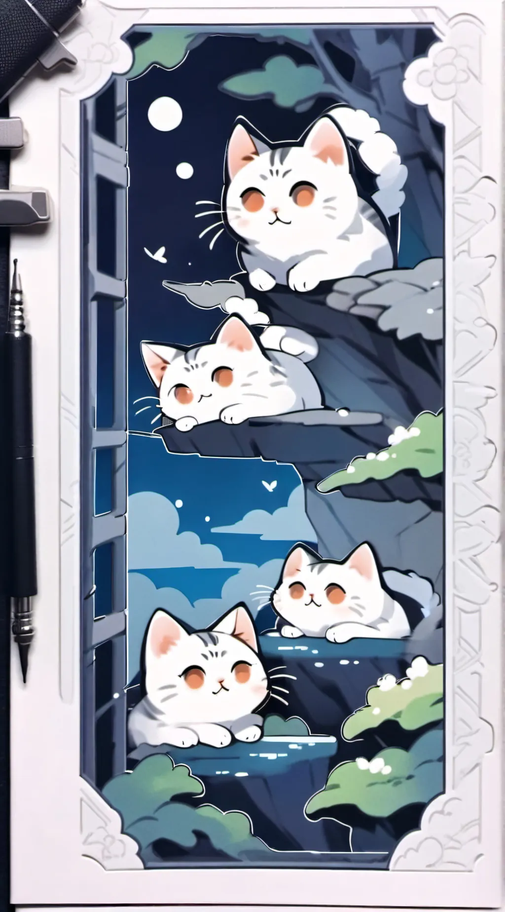 ai character: smilling critters  background