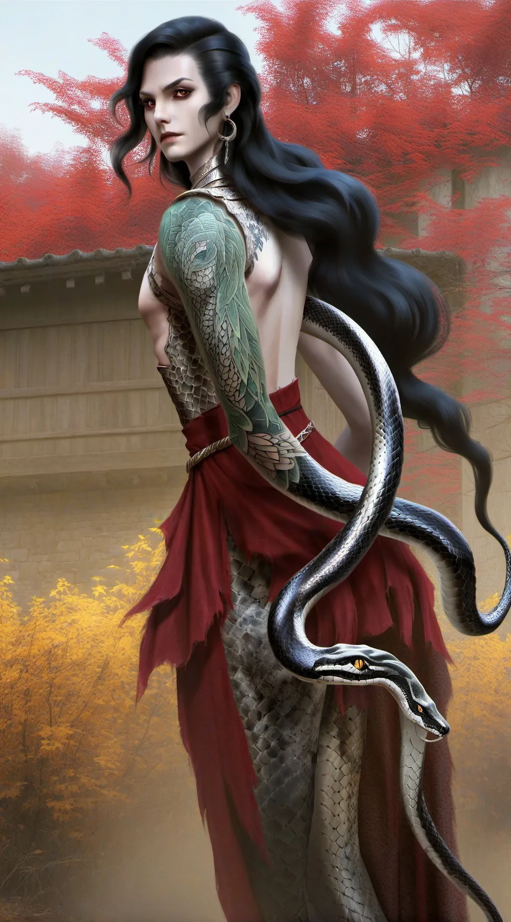 ai character: Serpent demon. background