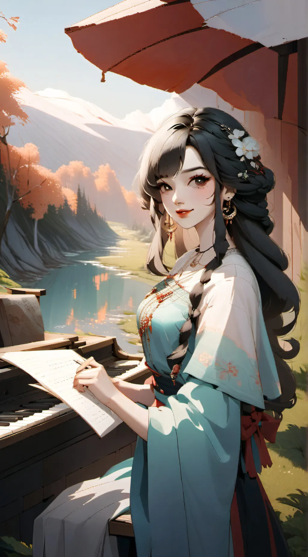 ai character: Natalie  background